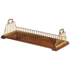 Antique Regency Rosewood and Gilt Brass Mounted Book Stand, Attributed to Gillows