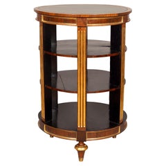 Regency Rosewood And Giltwood Cylindrical Book Stand