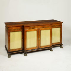 Regency Rosewood and Inlaid Brass Side Cabinet