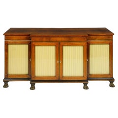 Regency Rosewood and Inlaid Brass Side Cabinet