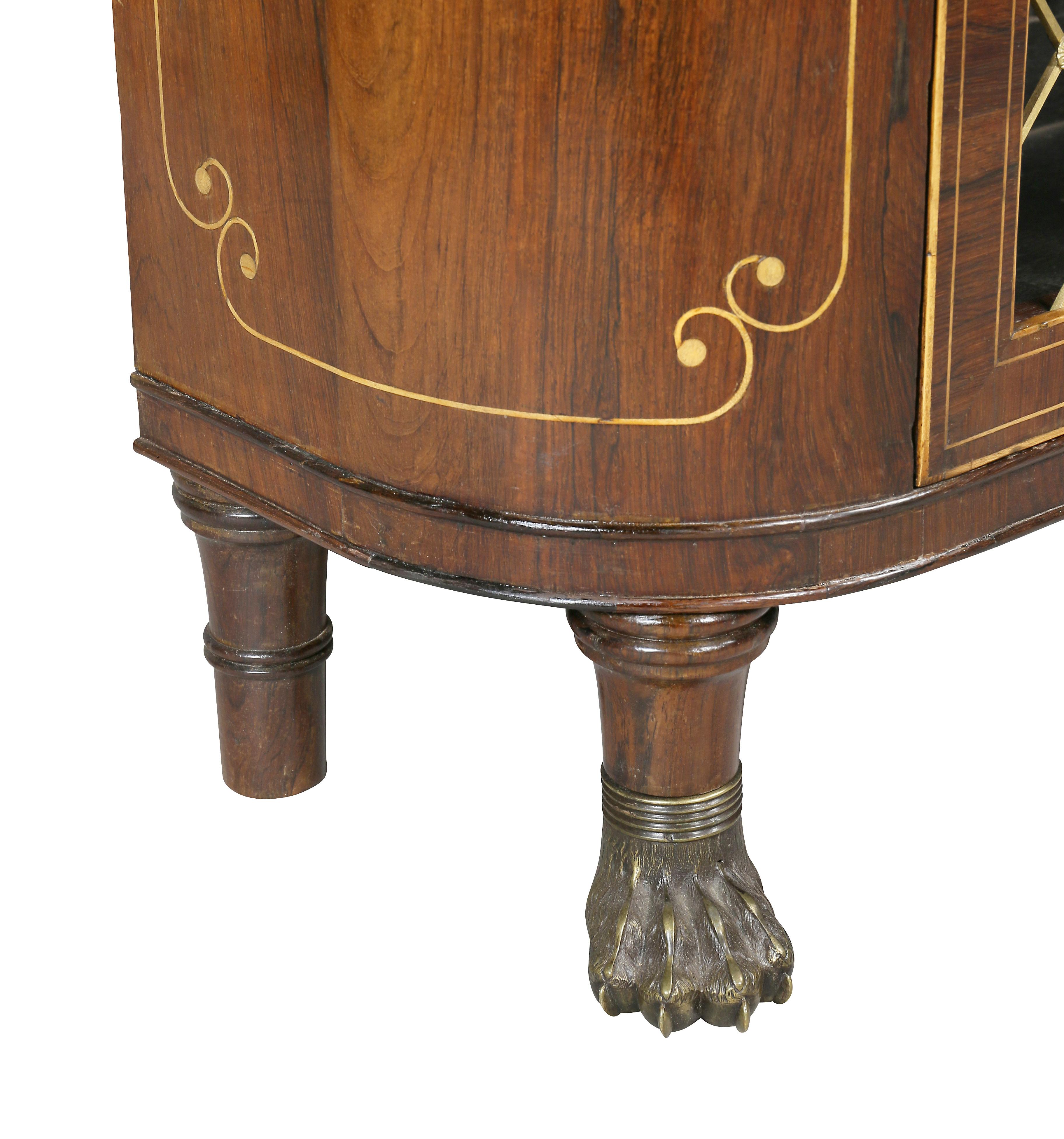 Regency Rosewood and Inlaid Credenza 1