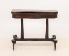 Regency Rosewood and Mahogany Card Table, 19th Century