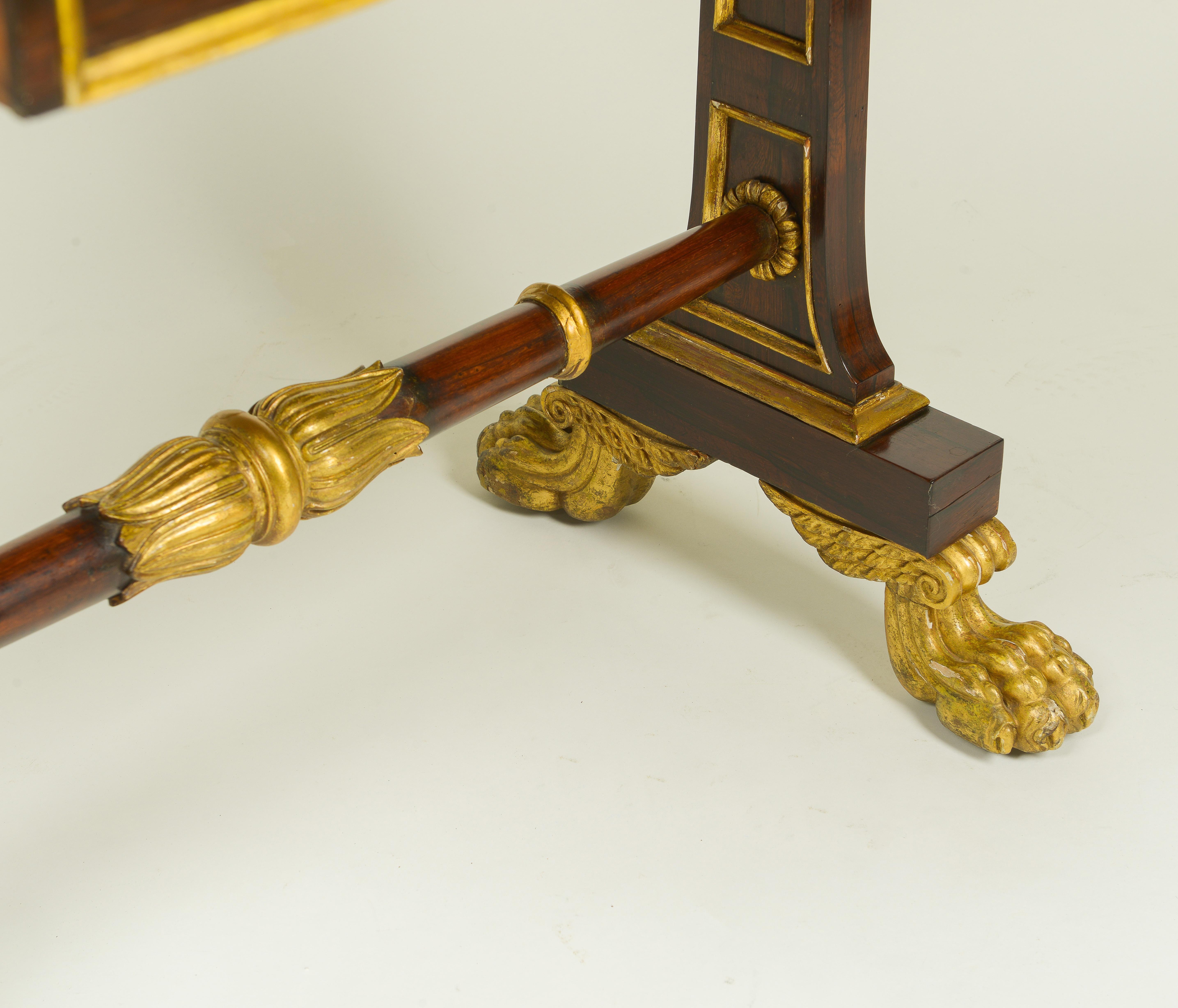 Regency Rosewood and Ormolu-Mounted Library Table For Sale 2