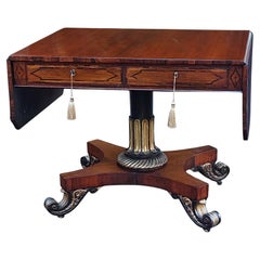 Antique Regency Rosewood and Parcel Gilt Sofa Table