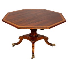 Regency Rosewood And Satinwood Banded Center Table