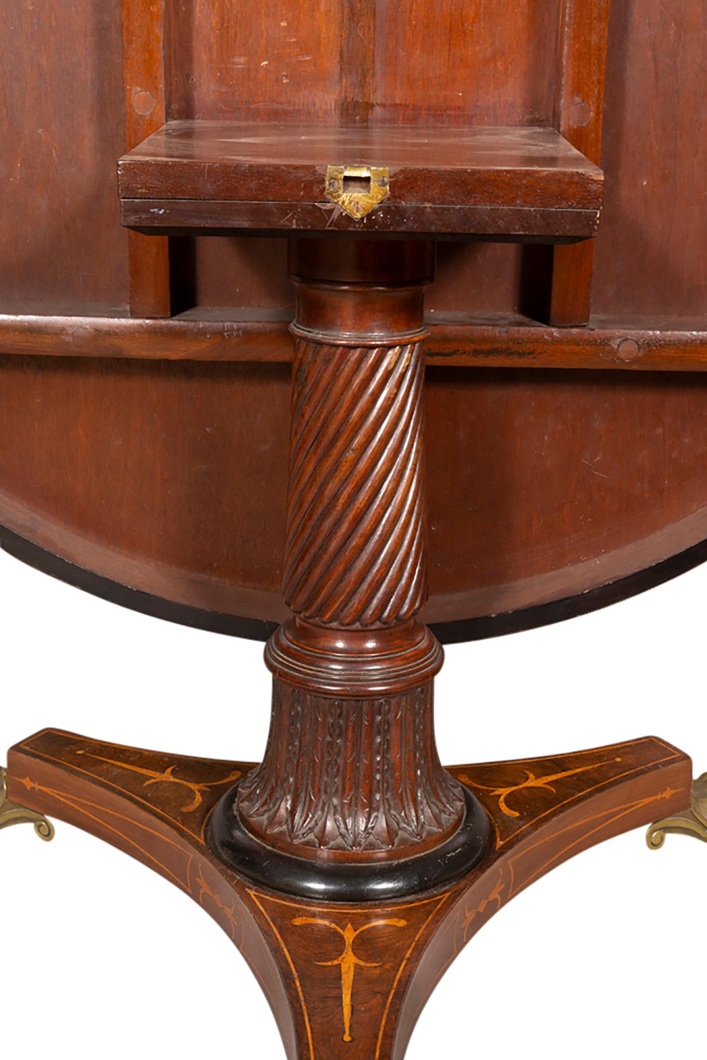Regency Rosewood and Satinwood Center Table For Sale 7
