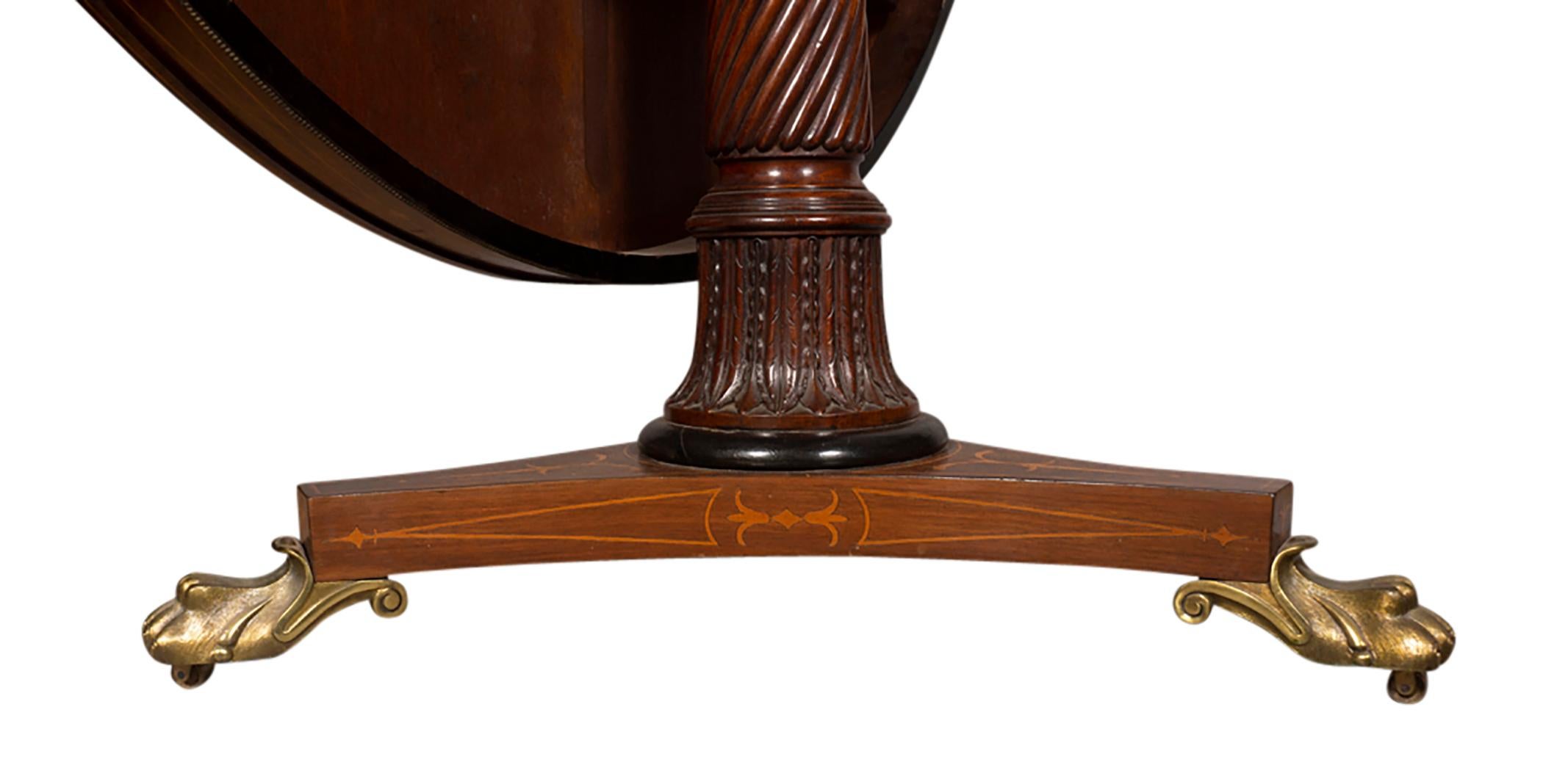 Regency Rosewood and Satinwood Center Table For Sale 9