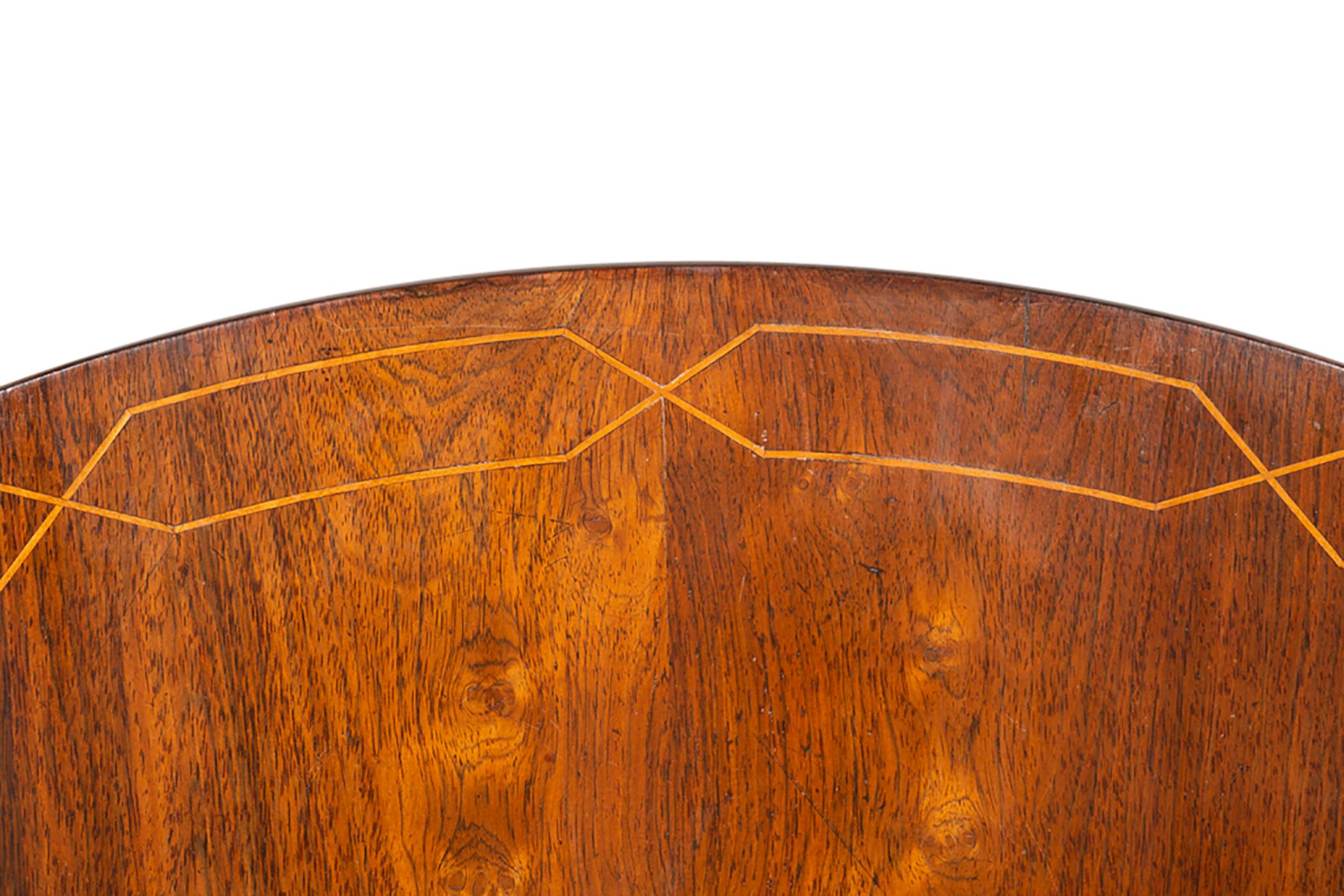 Regency Rosewood and Satinwood Center Table For Sale 11