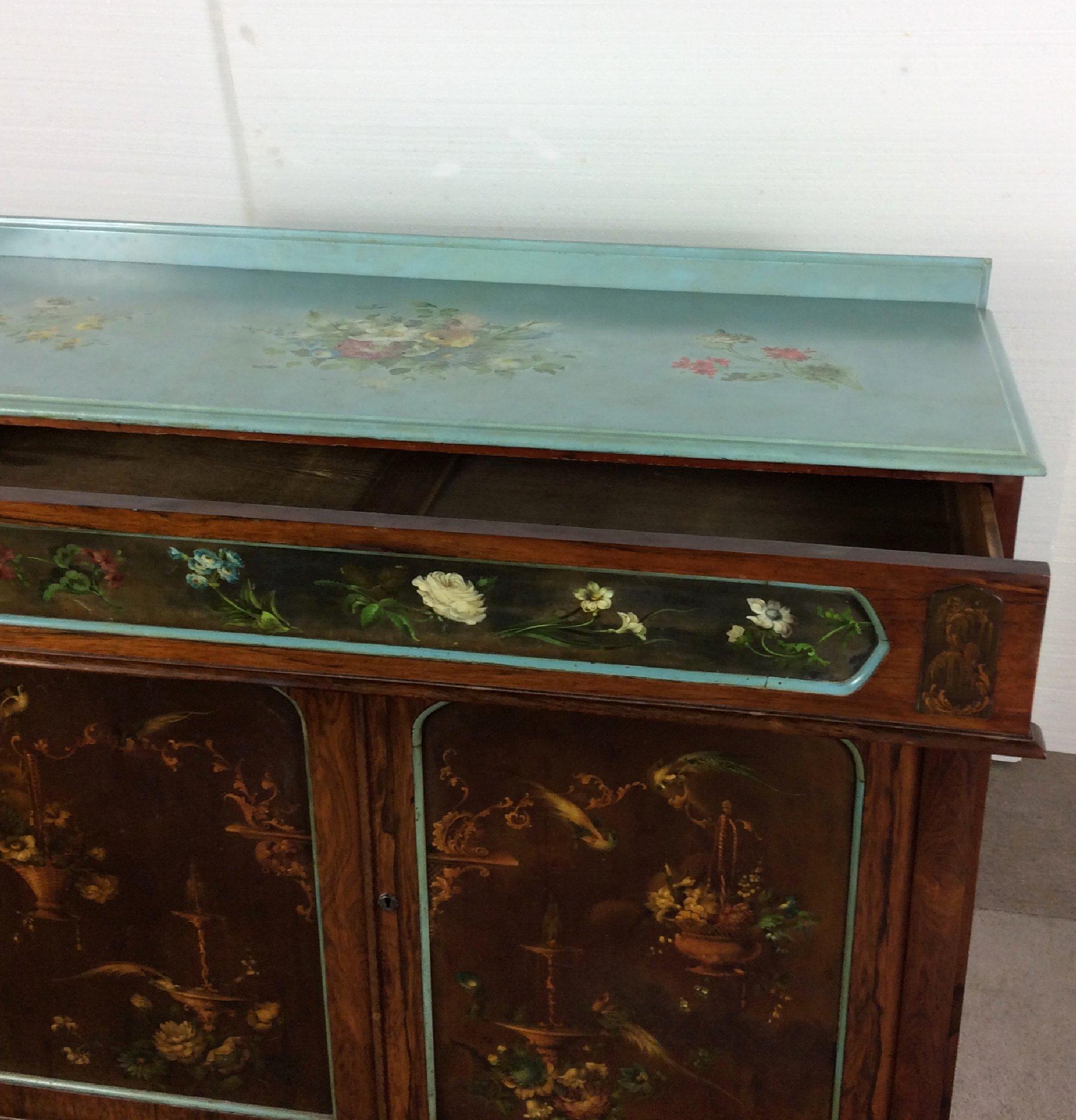 Early 19th Century Regency Rosewood and Slate Paneled Side Cabinet For Sale