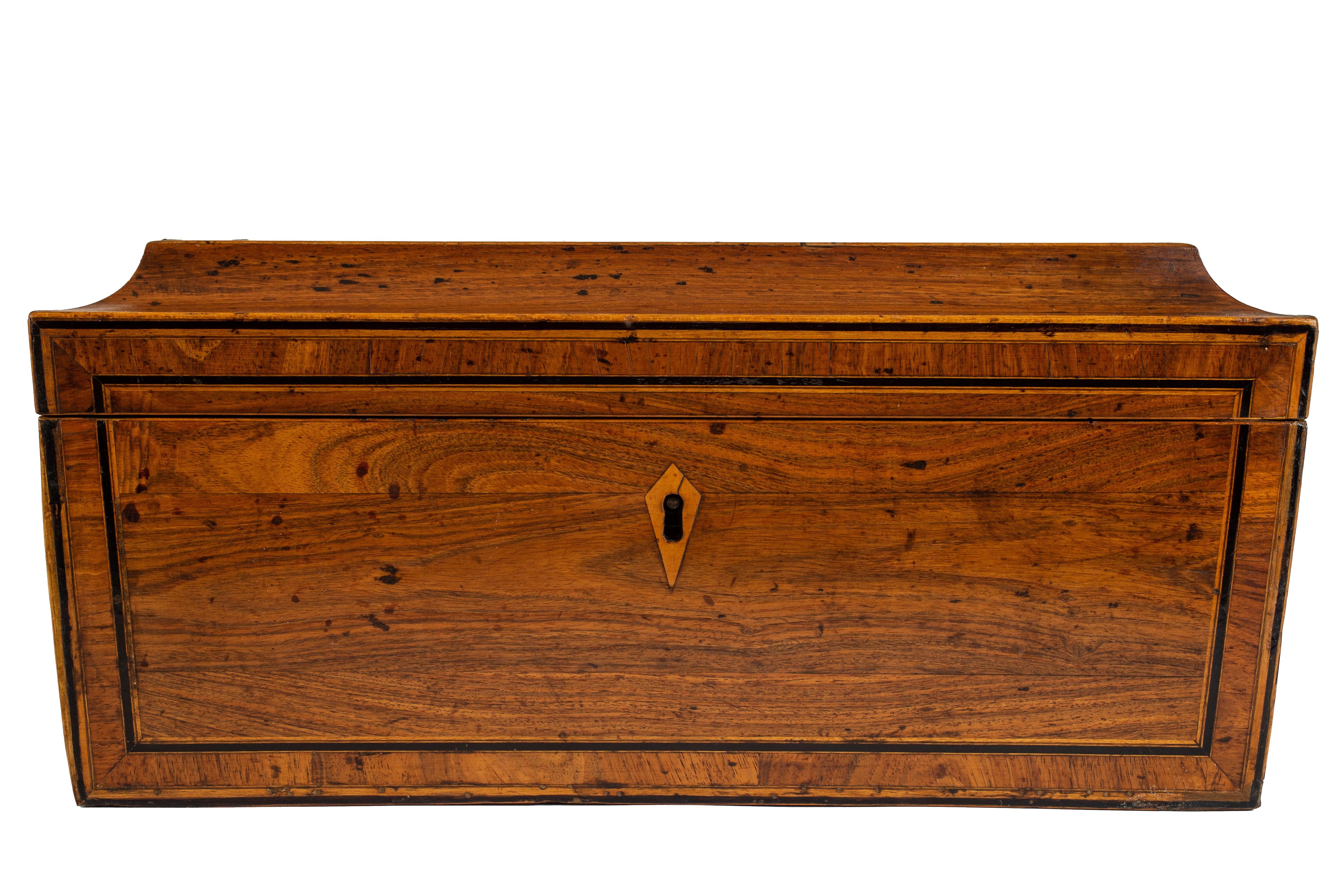 19th Century Regency Rosewood and Tulipwood Jewelry Box For Sale