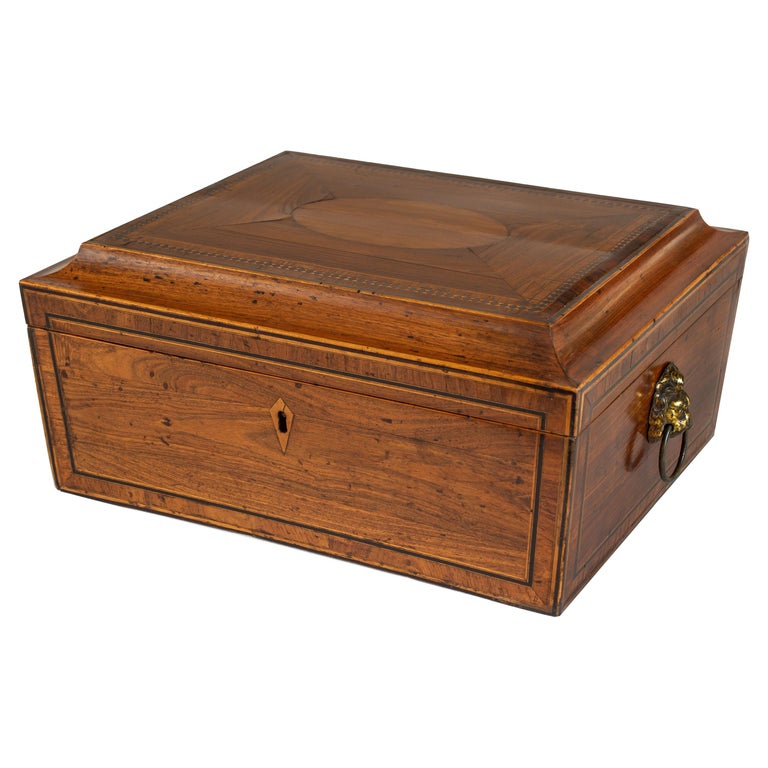 Regency Rosewood and Tulipwood Jewelry Box For Sale