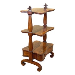 Antique English Whatnot Regency en bois de rose