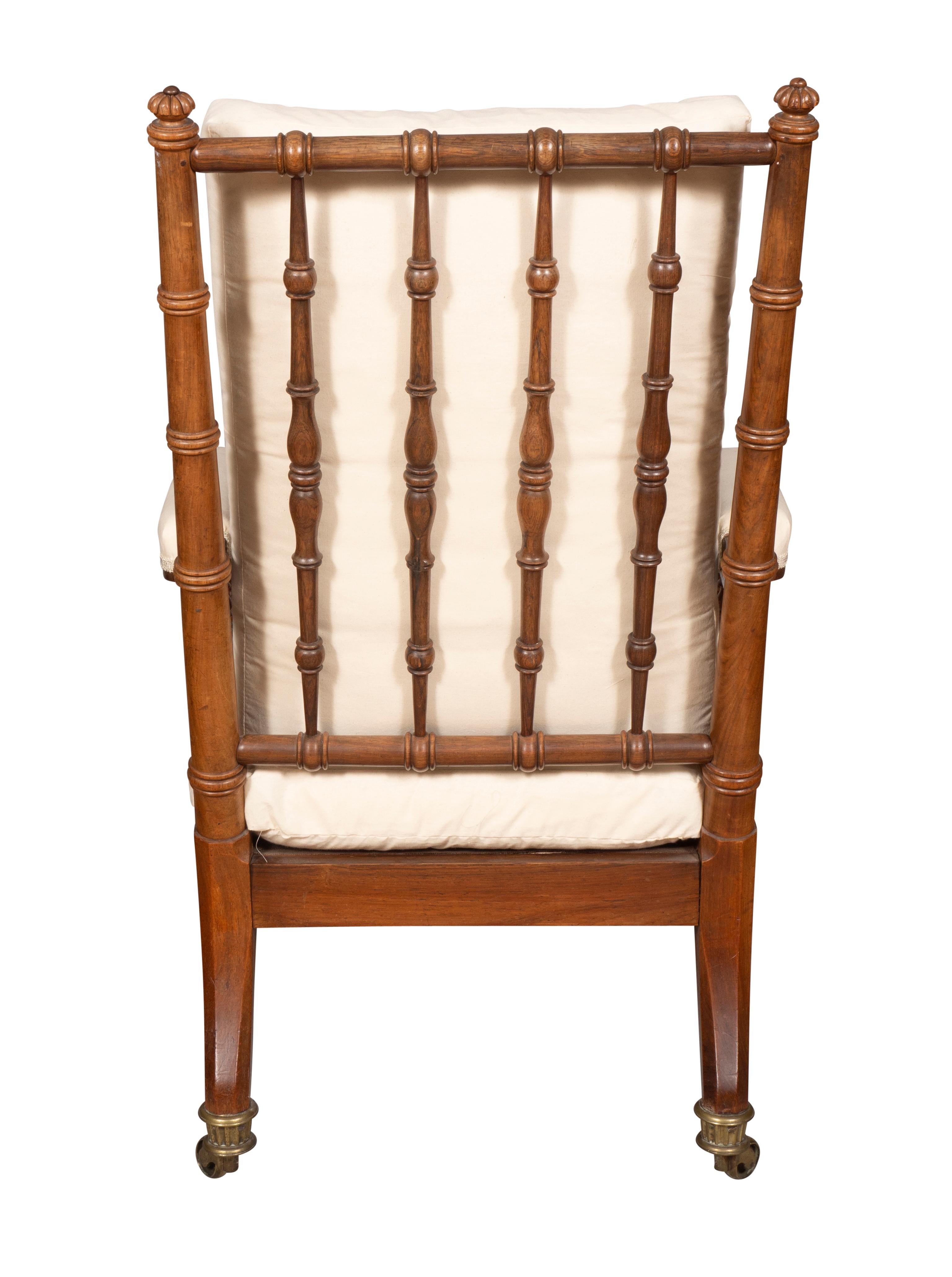Regency Rosewood Armchair By Gillows For Sale 9