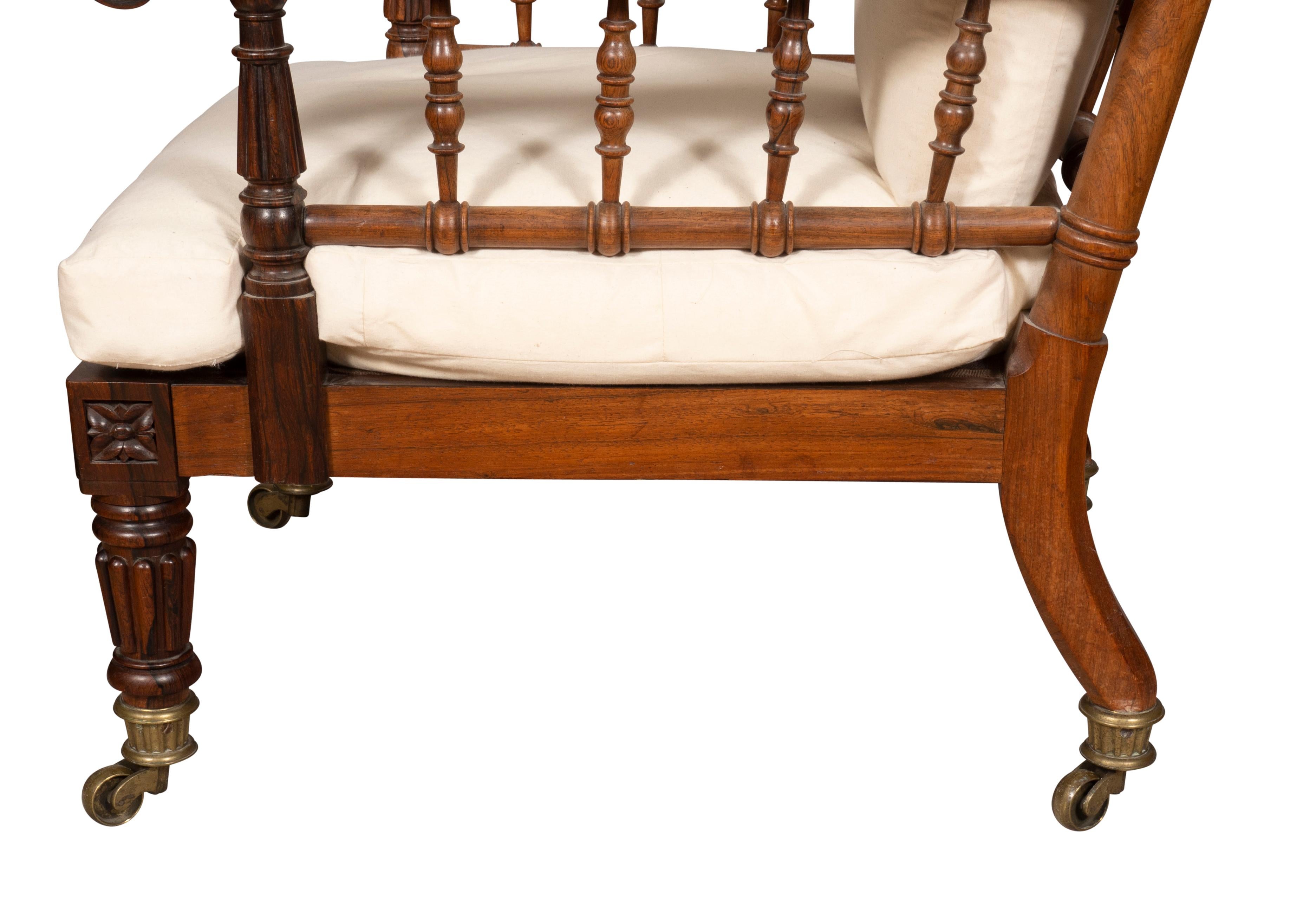 Regency Rosewood Armchair By Gillows For Sale 13
