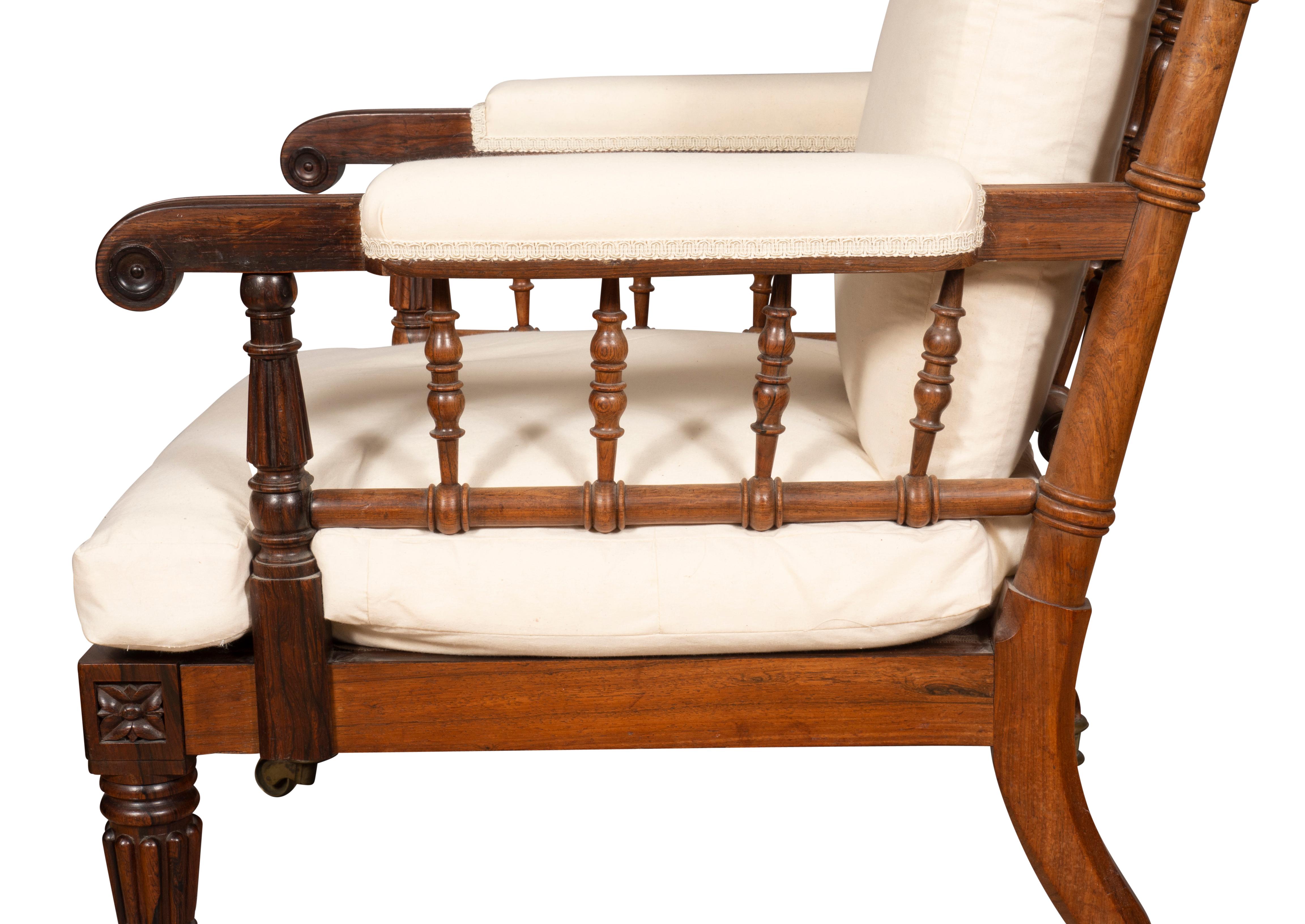Regency Rosewood Armchair By Gillows For Sale 14