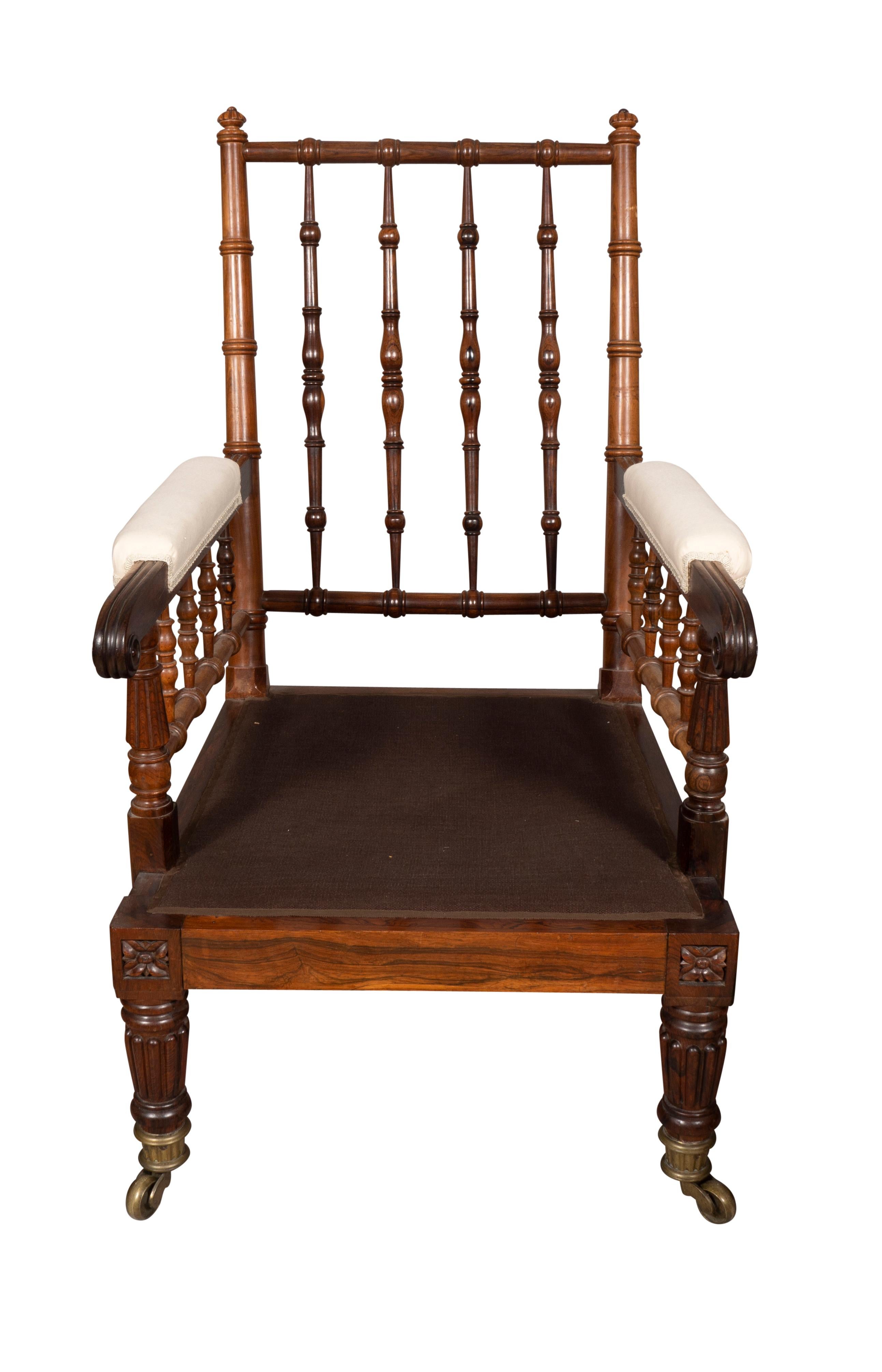 Early 19th Century Regency Rosewood Armchair By Gillows For Sale