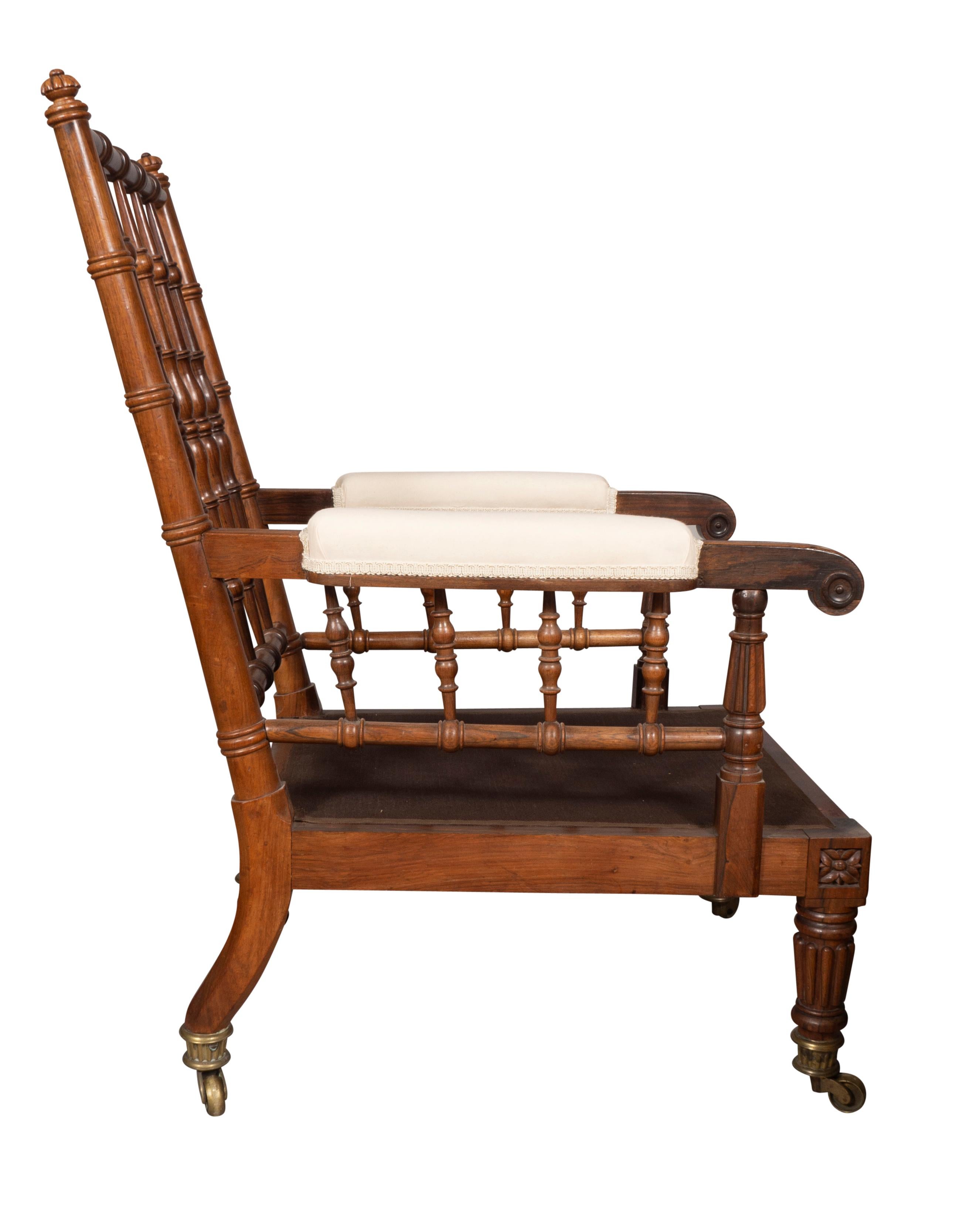 Regency Rosewood Armchair By Gillows For Sale 1