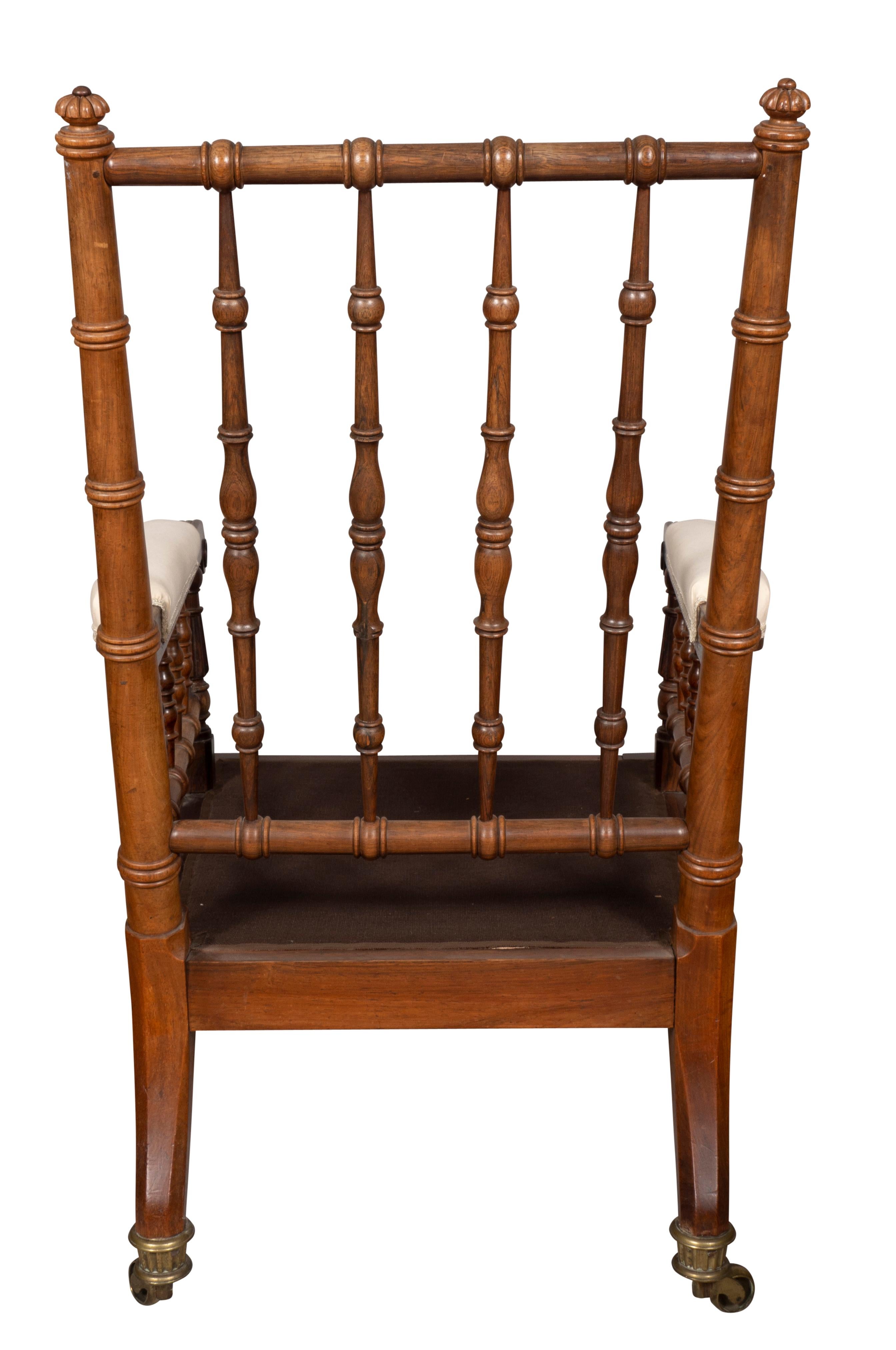 Regency Rosewood Armchair By Gillows For Sale 2