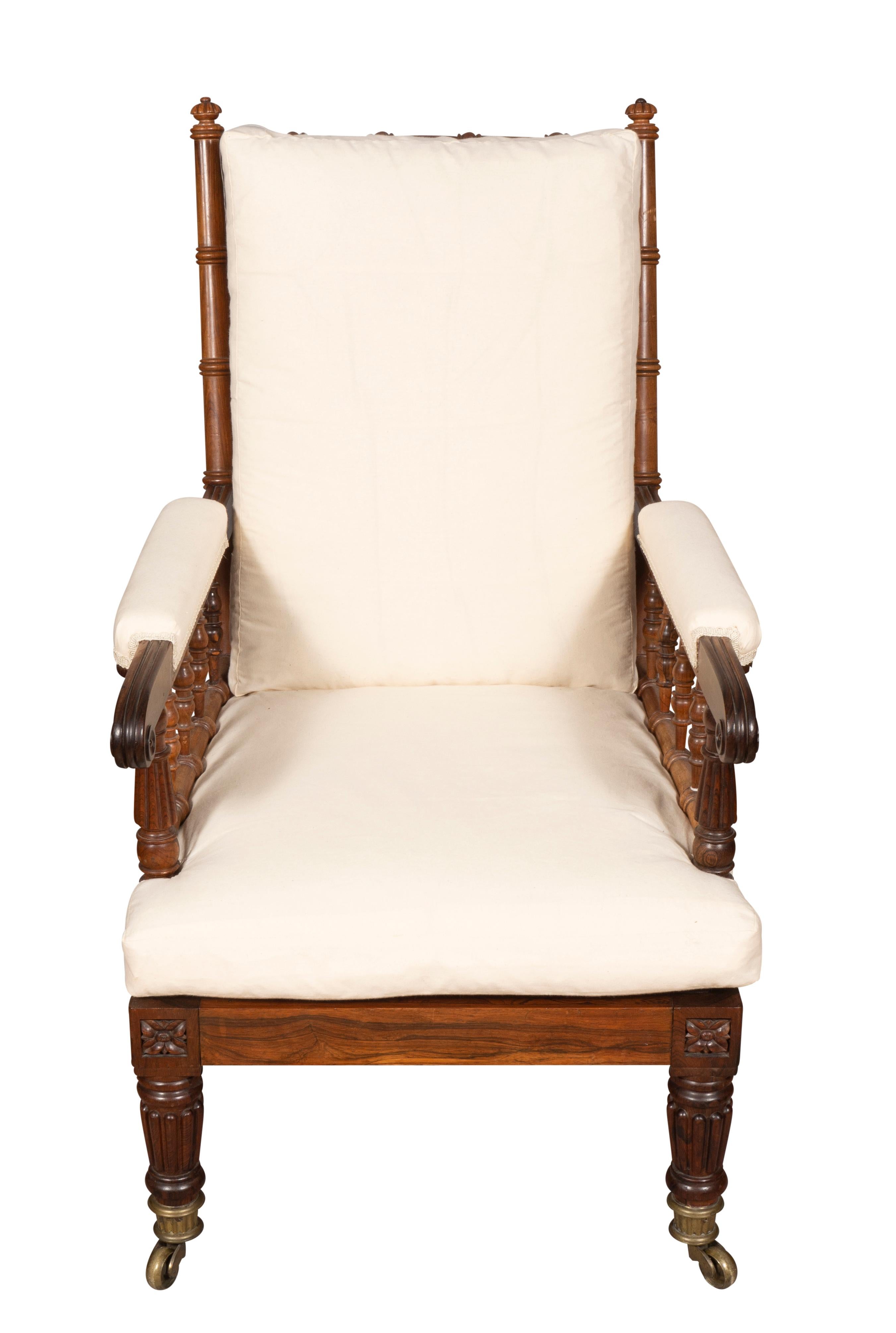 Regency Rosewood Armchair By Gillows For Sale 3