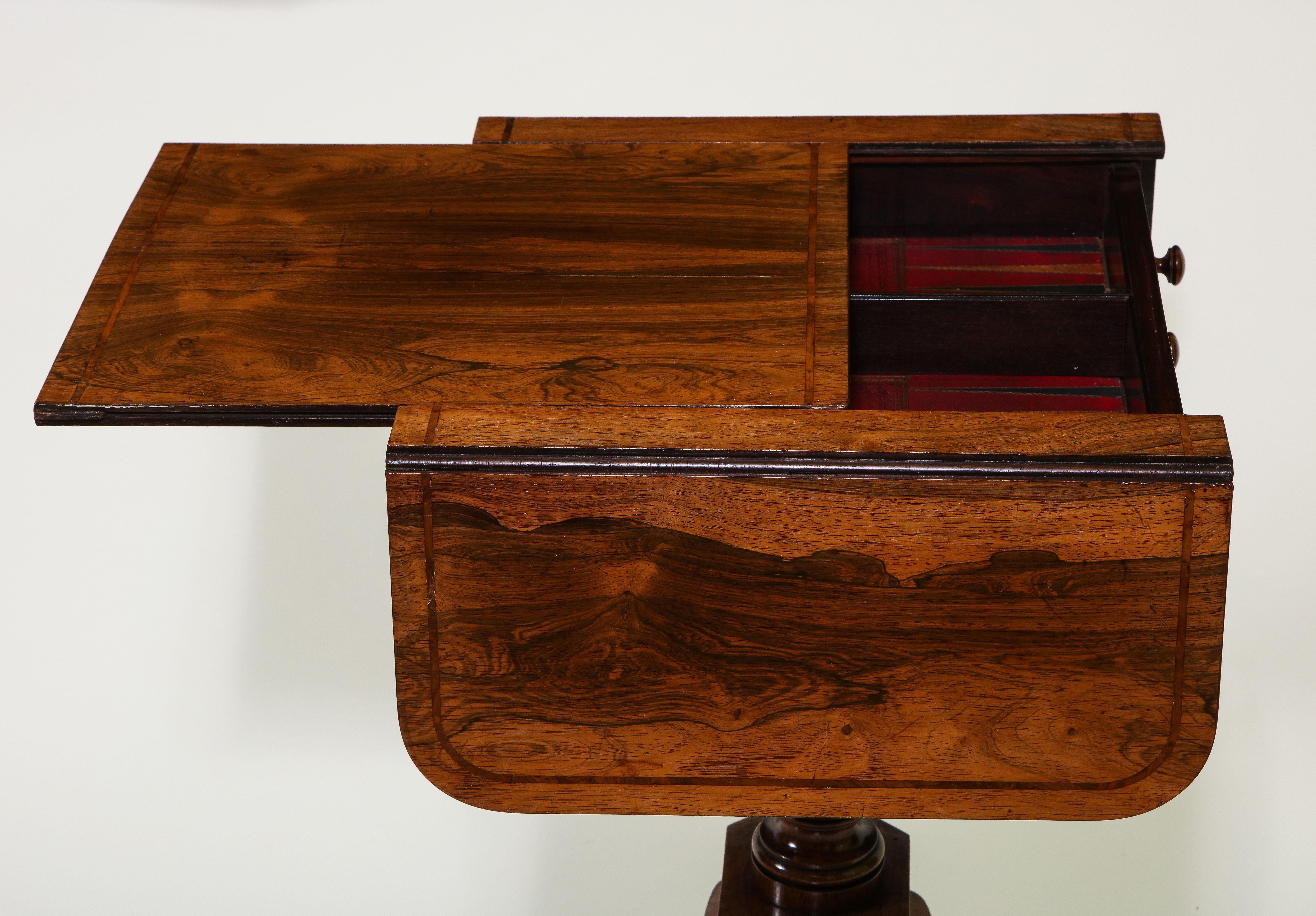Backgammon-Spieltisch aus Rosenholz im Regency-Stil im Angebot 6