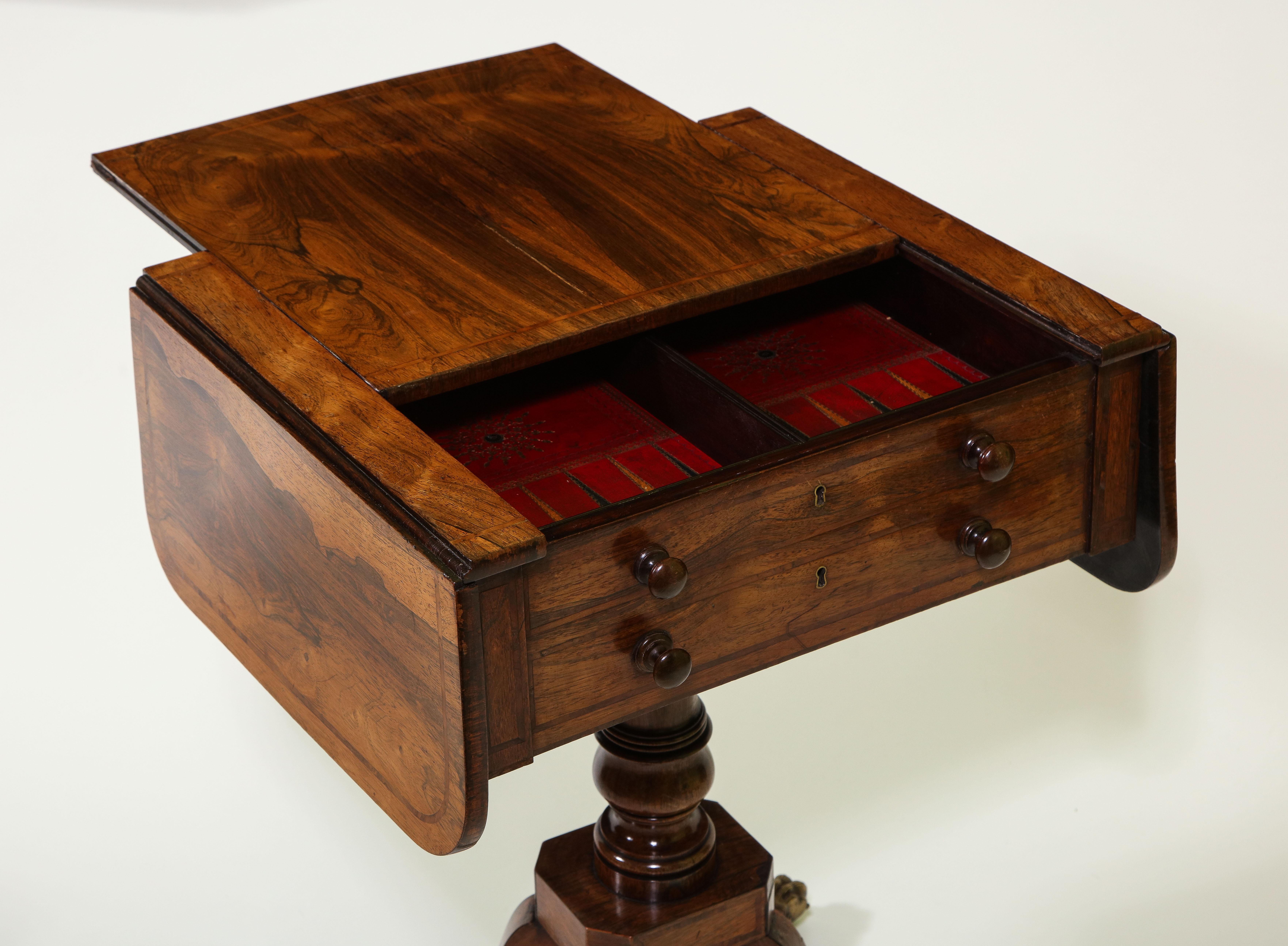 Backgammon-Spieltisch aus Rosenholz im Regency-Stil im Angebot 9