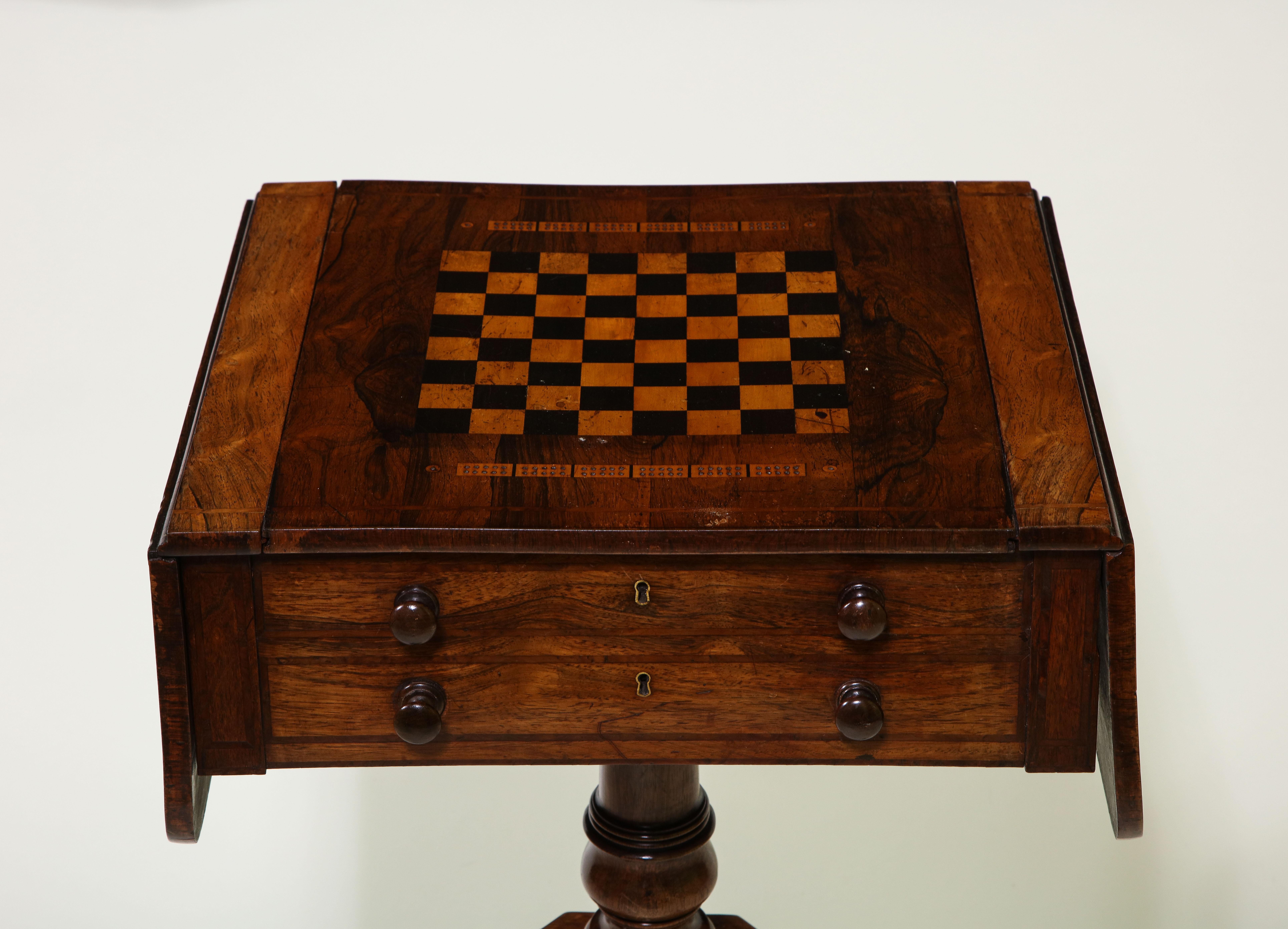 Regency Rosewood Backgammon Games Table For Sale 12