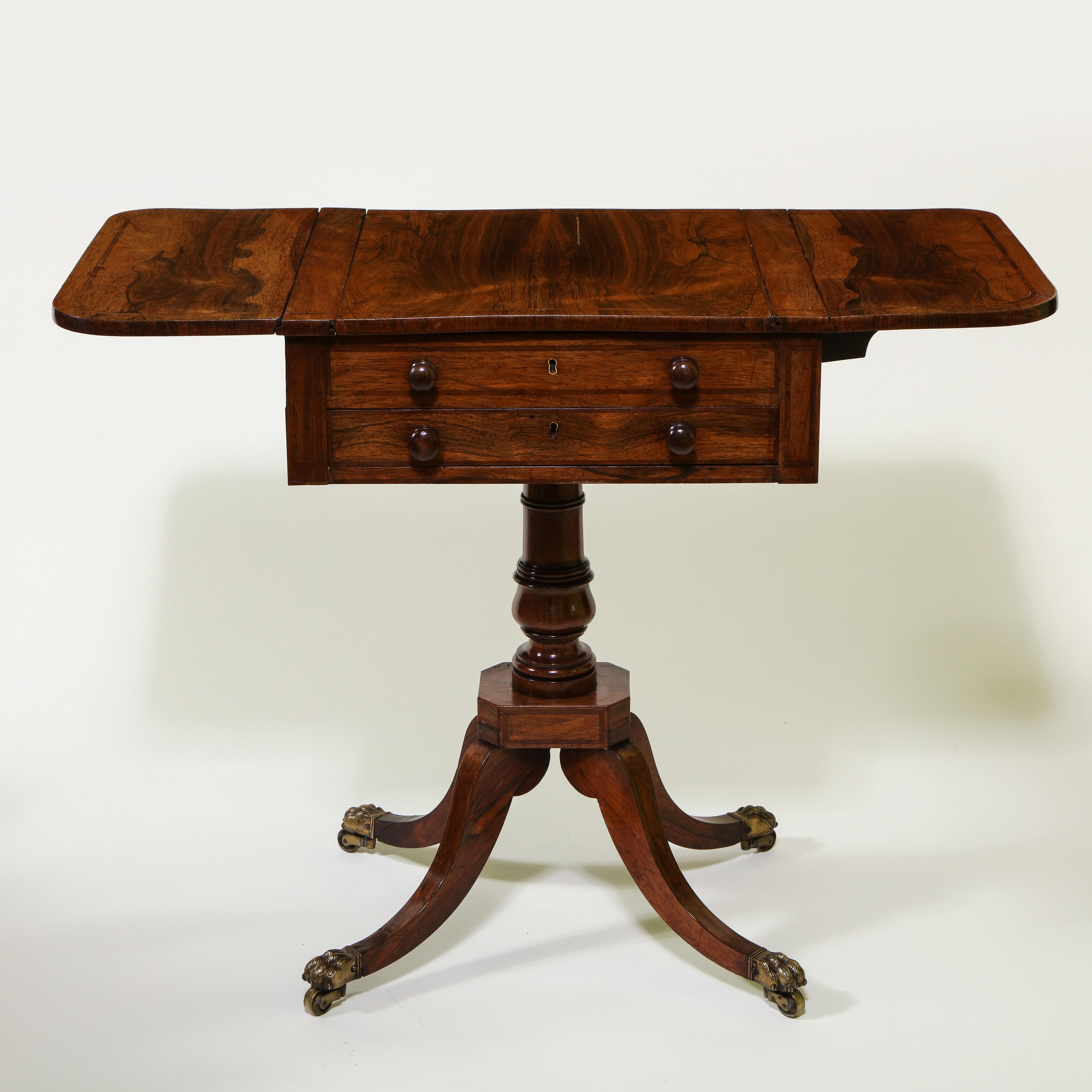 Bois de rose Table de jeu de backgammon Regency en bois de rose en vente