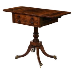 Table de jeu de backgammon Regency en bois de rose