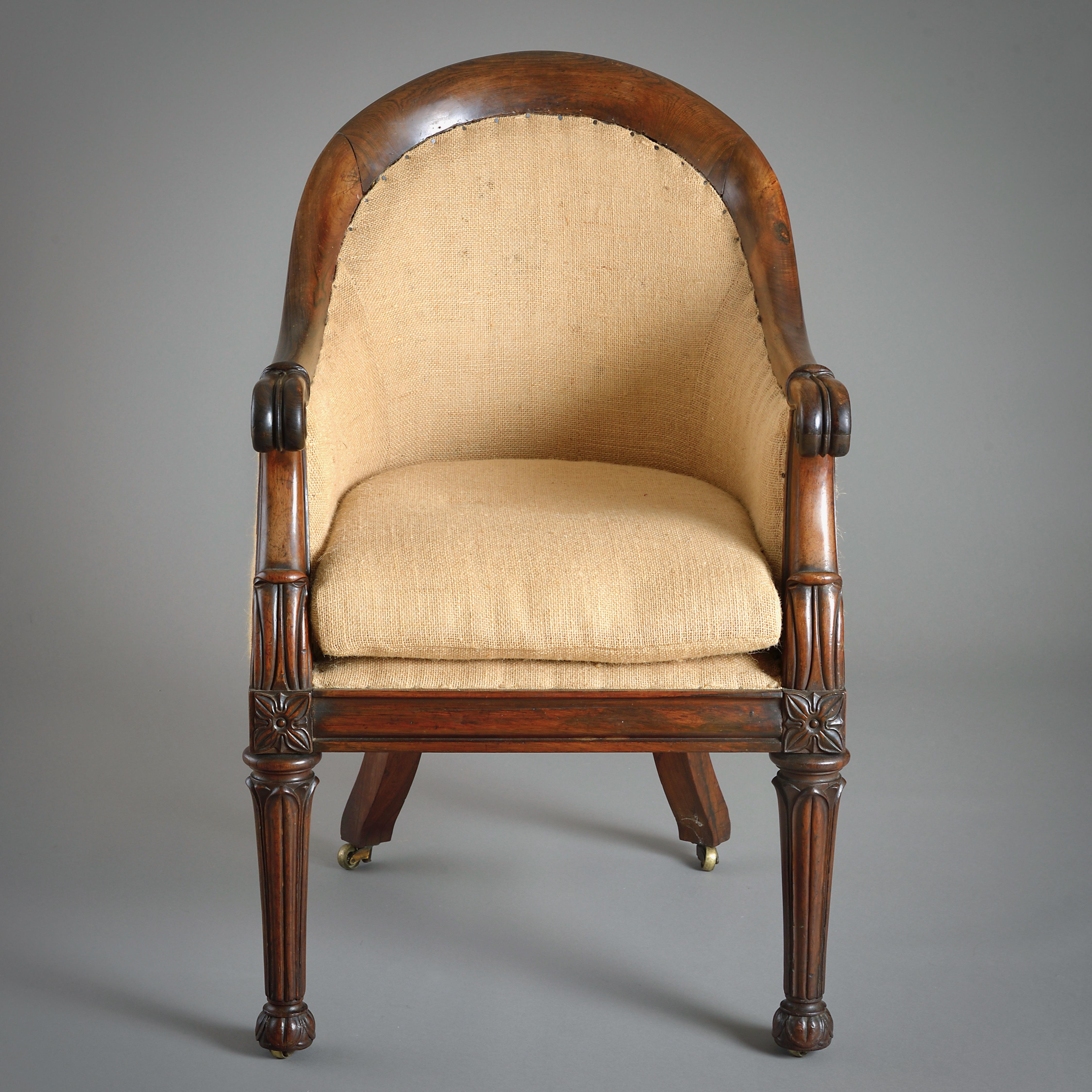 Regency Palisander Bergere im Zustand „Gut“ im Angebot in London, GB