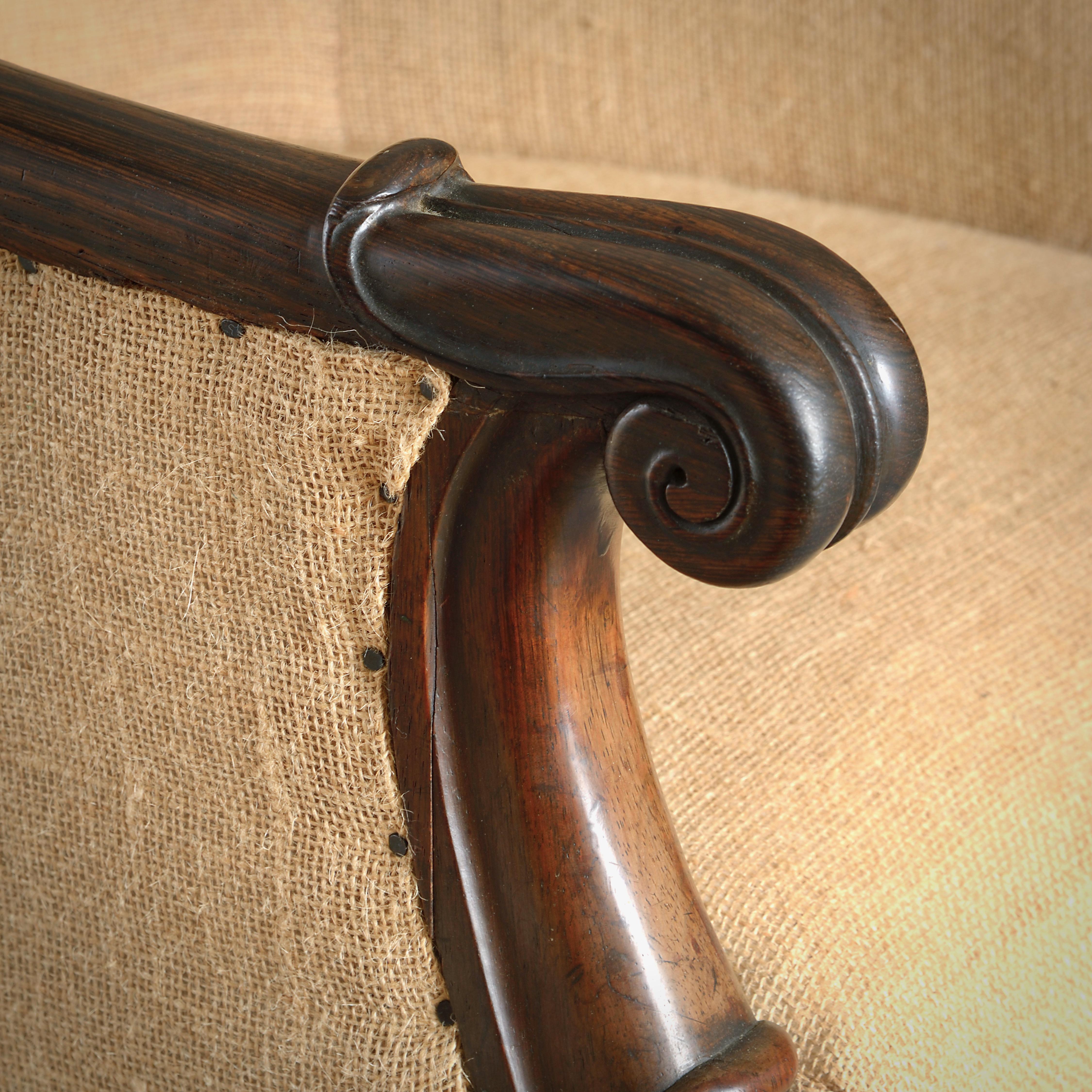 Regency Palisander Bergere im Angebot 2