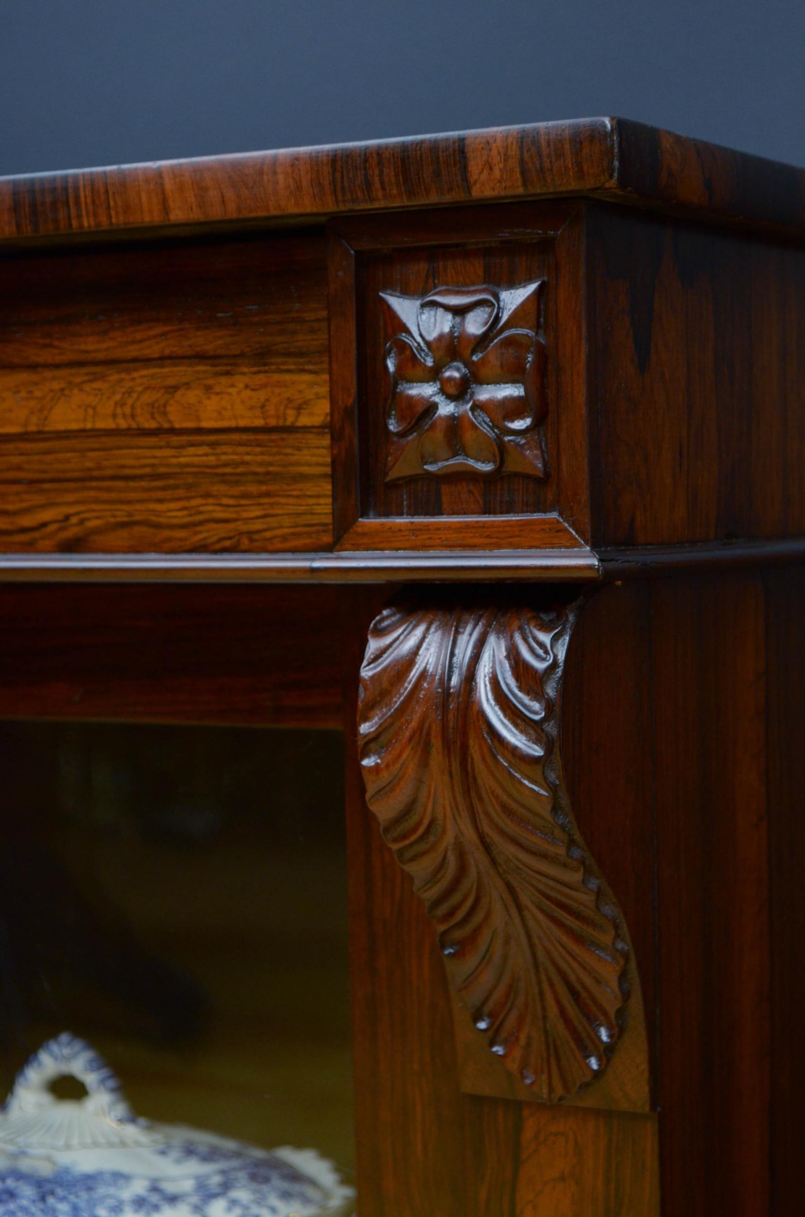 Regency Rosewood Bookcase / Cabinet 9