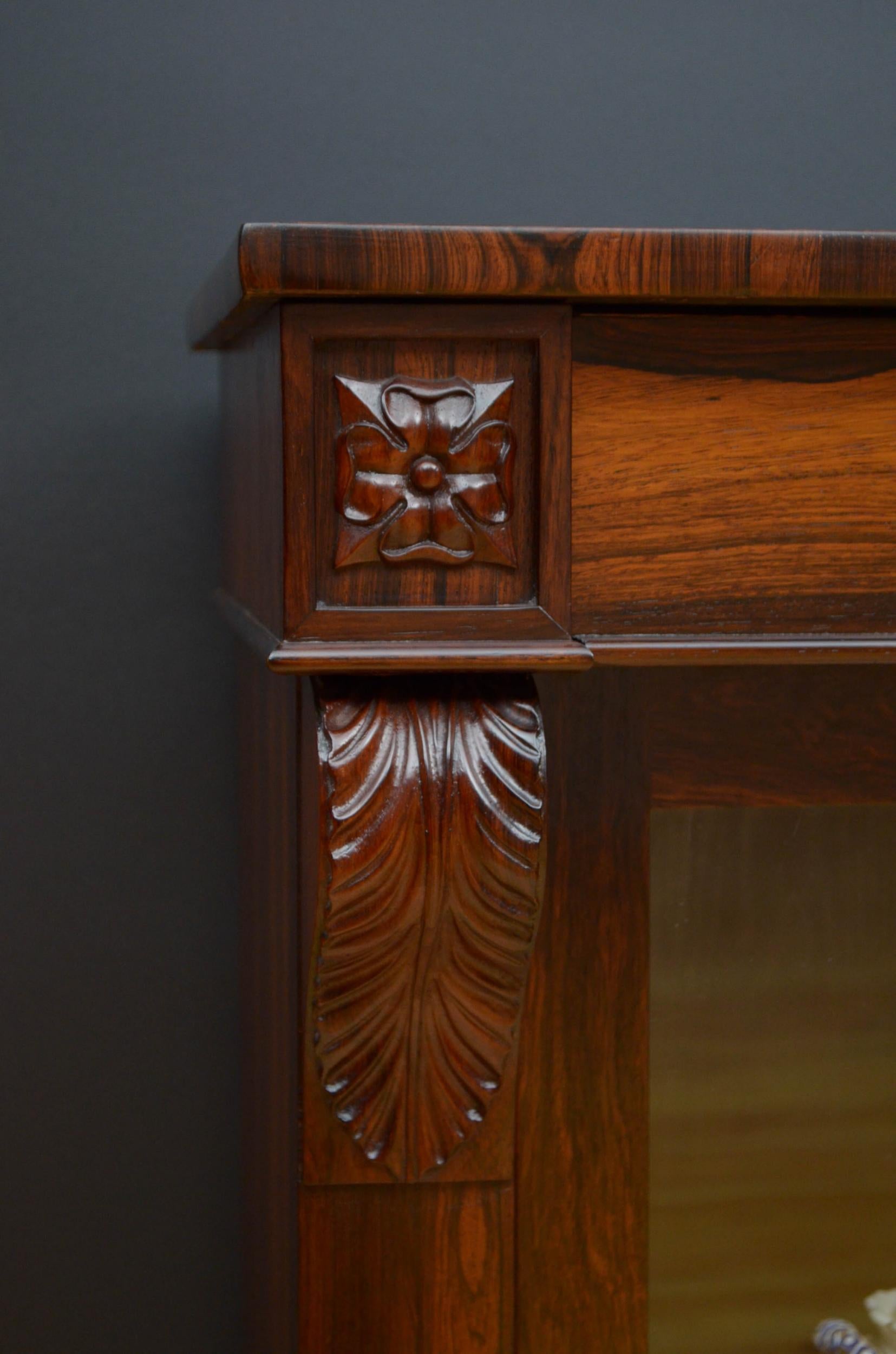 Regency Rosewood Bookcase / Cabinet 3