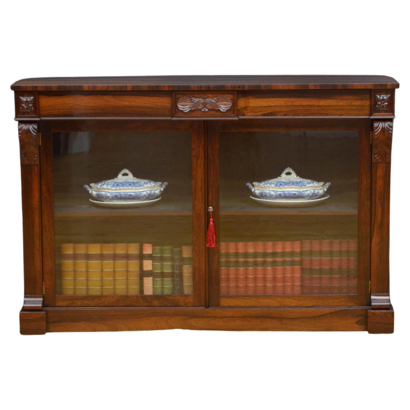 Regency Rosewood Bookcase / Cabinet