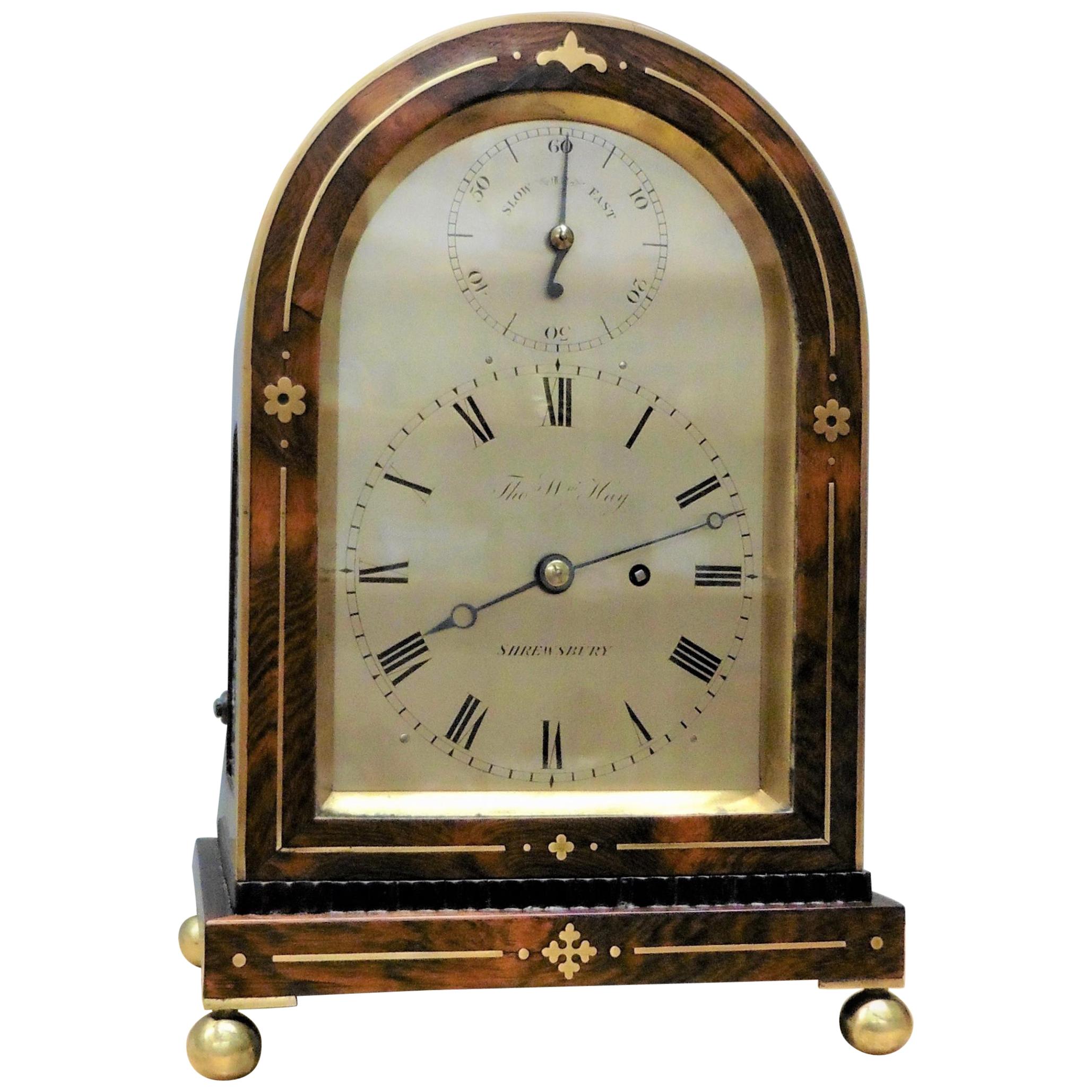 Victorian Miniature Rosewood Bracket Clock For Sale at 1stDibs
