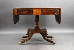 Regency Rosewood Brass Inlaid Sofa Table