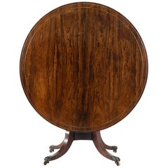 Regency Rosewood Brass Strung Centre Table