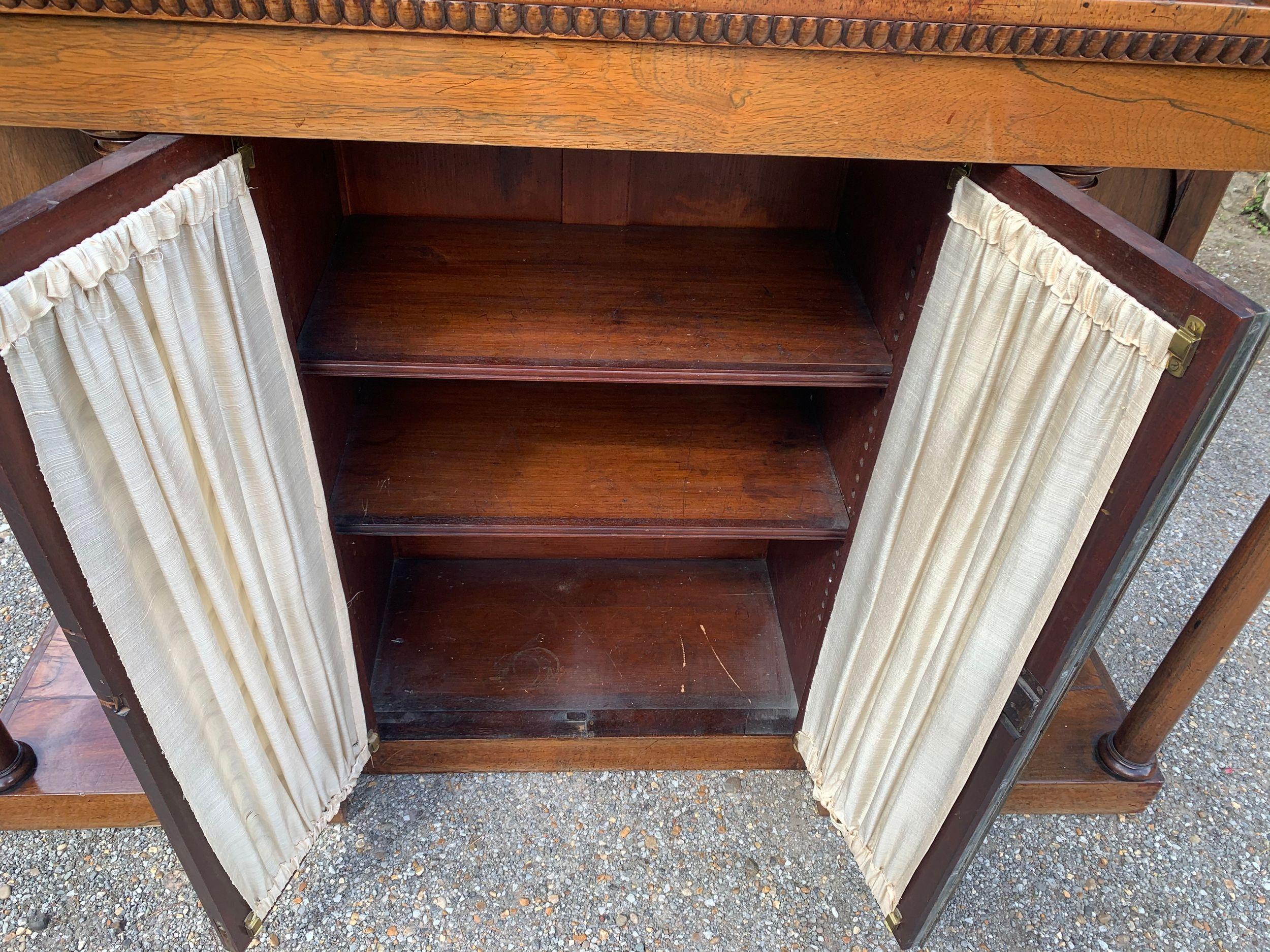 19th Century Regency Rosewood Breakfront Side Cabinet / Chiffonier For Sale