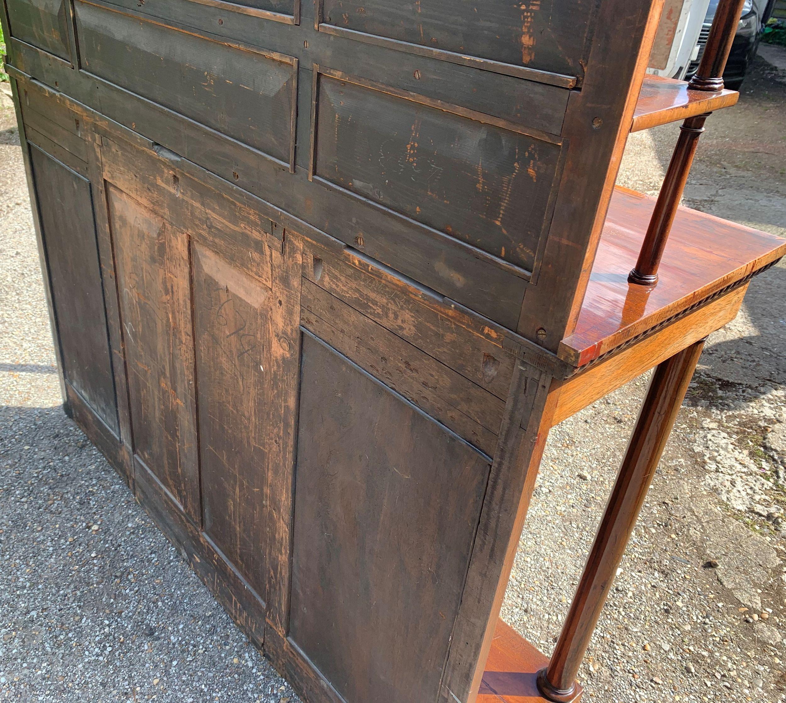 Mahogany Regency Rosewood Breakfront Side Cabinet / Chiffonier For Sale