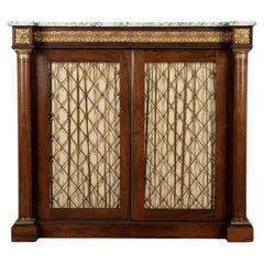 Regency Rosewood Bronze Giltwood Cabinet Regency Rosewood Bronze Giltwood Cabinet