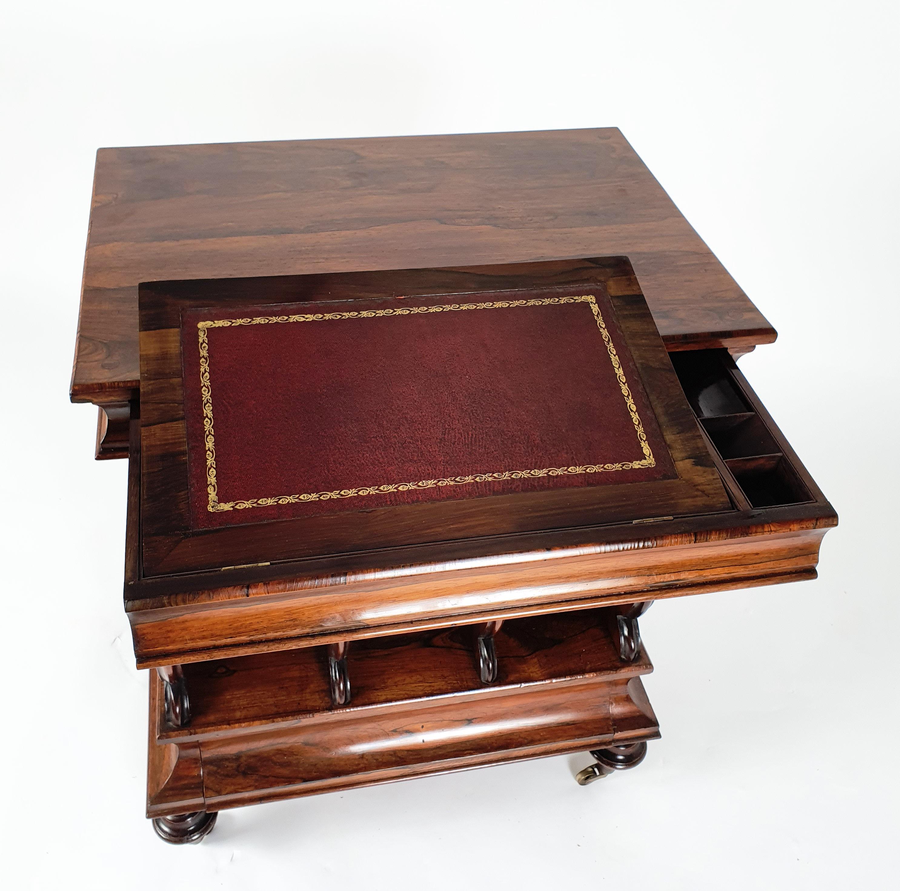 18th Century Regency Rosewood Canterbury Attributed to Gillows For Sale