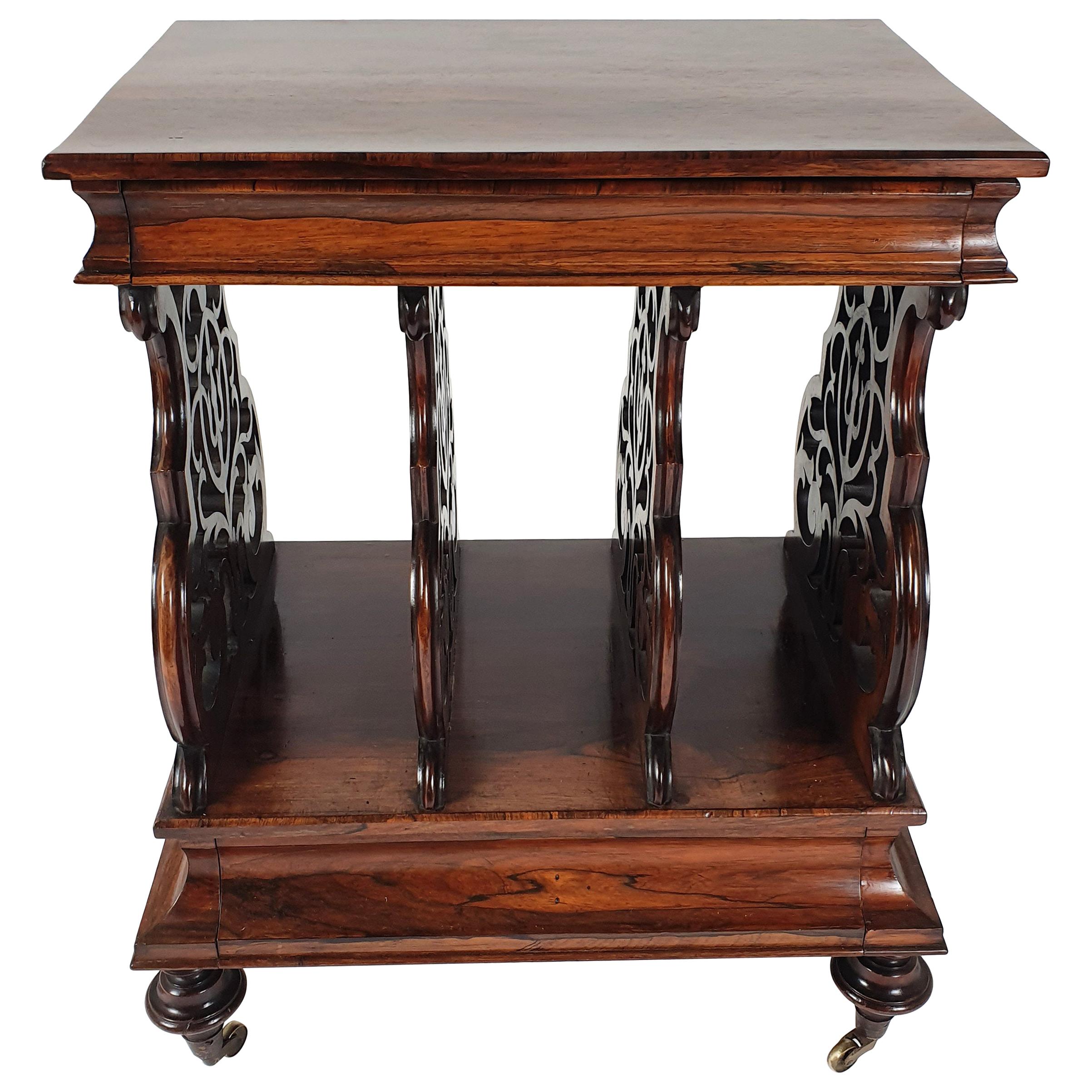 Regency Rosewood Canterbury Attributed to Gillows For Sale