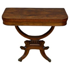 Used Regency Rosewood Card Table Console Table