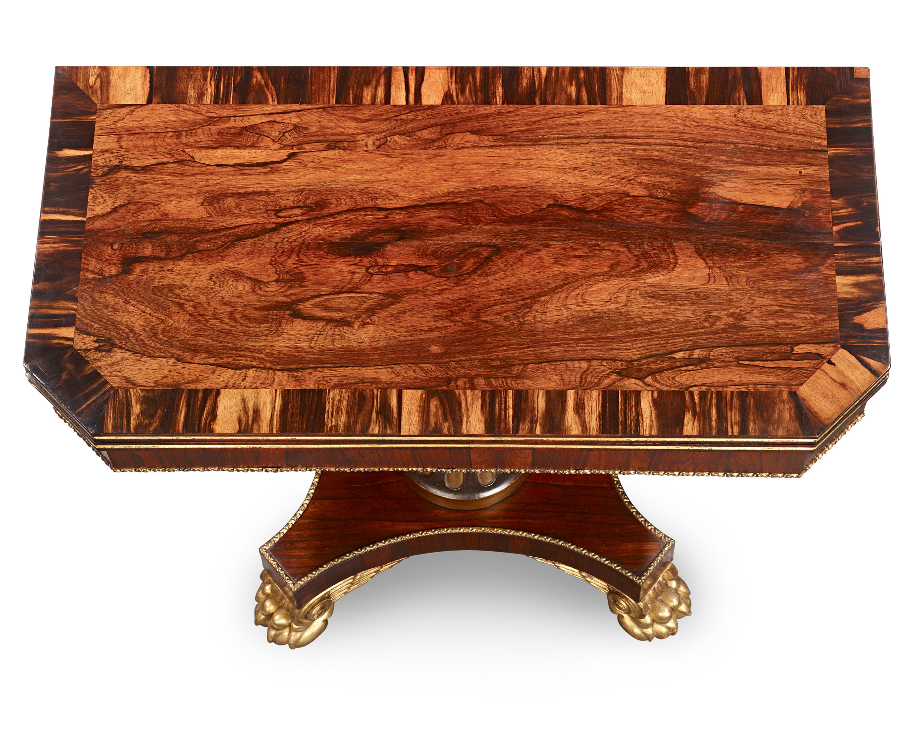 English Regency Rosewood Card Tables For Sale