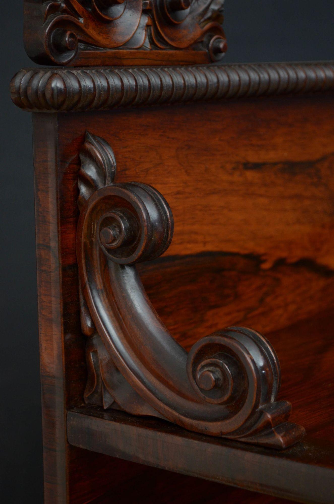 19th Century Regency Rosewood Chiffonier For Sale