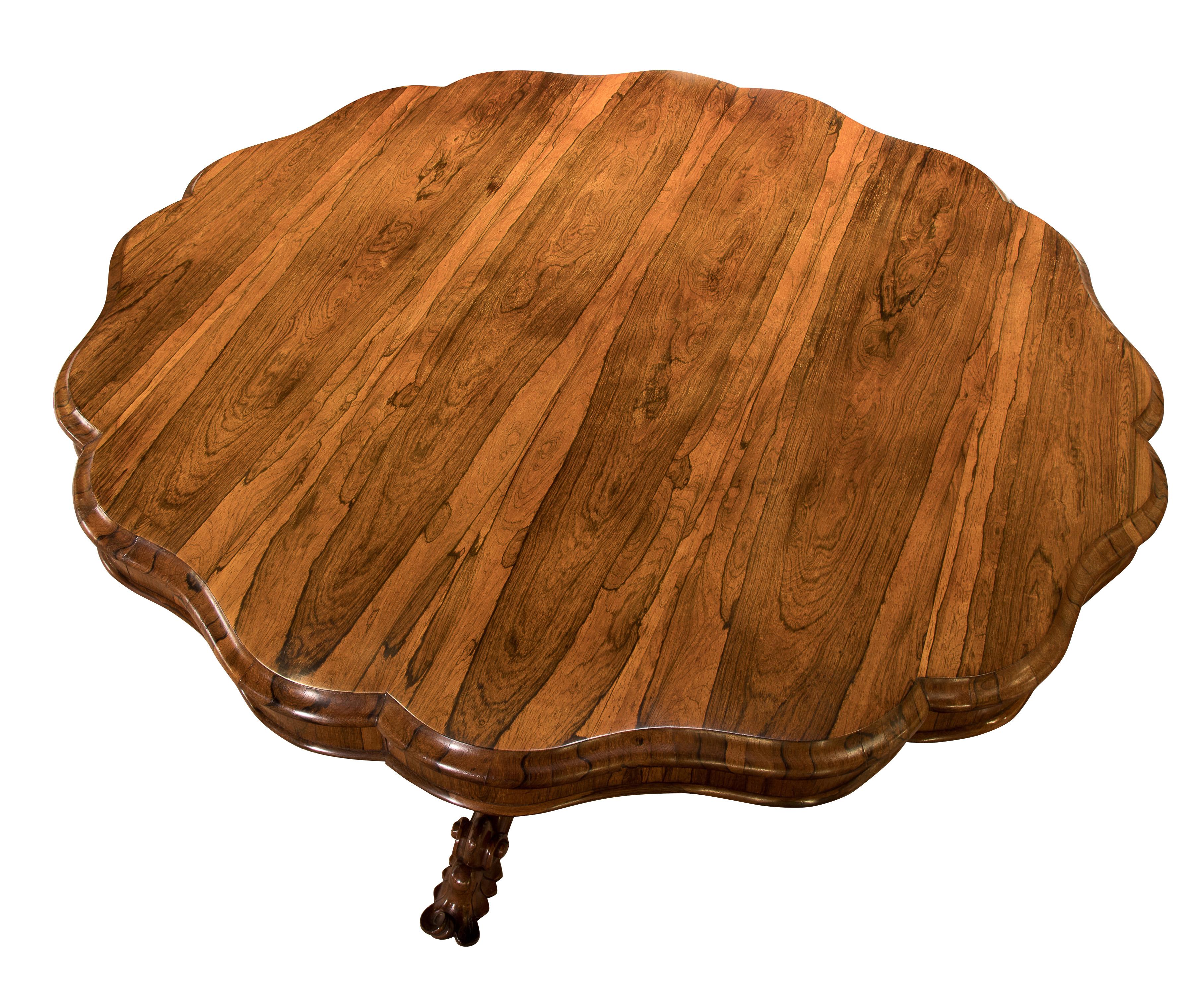 English Regency Rosewood Circular Tilt-Top Breakfast Table For Sale