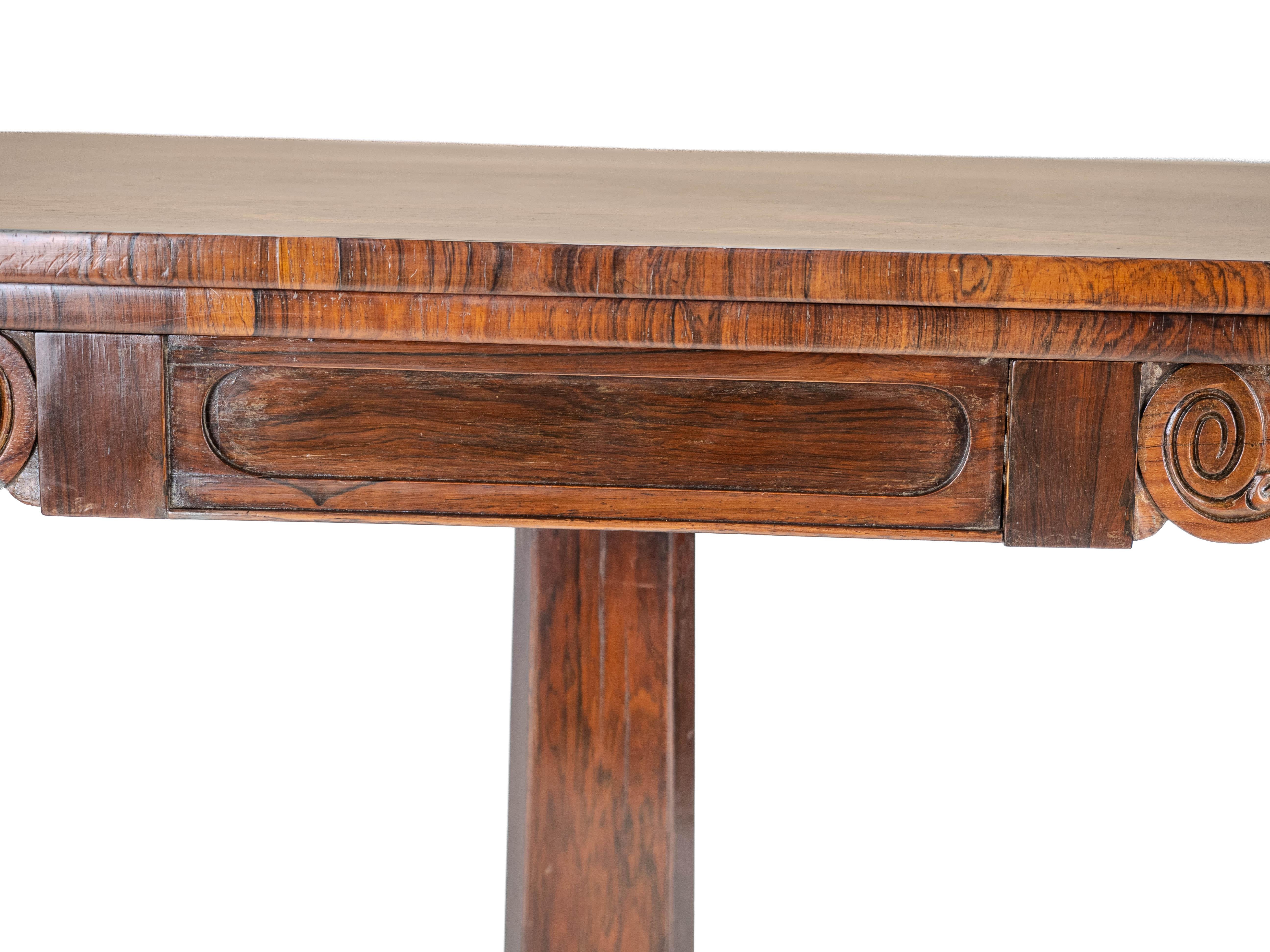 Regency Rosewood Console Fold Over Games Card Table circa 1820 (Georgian) 13