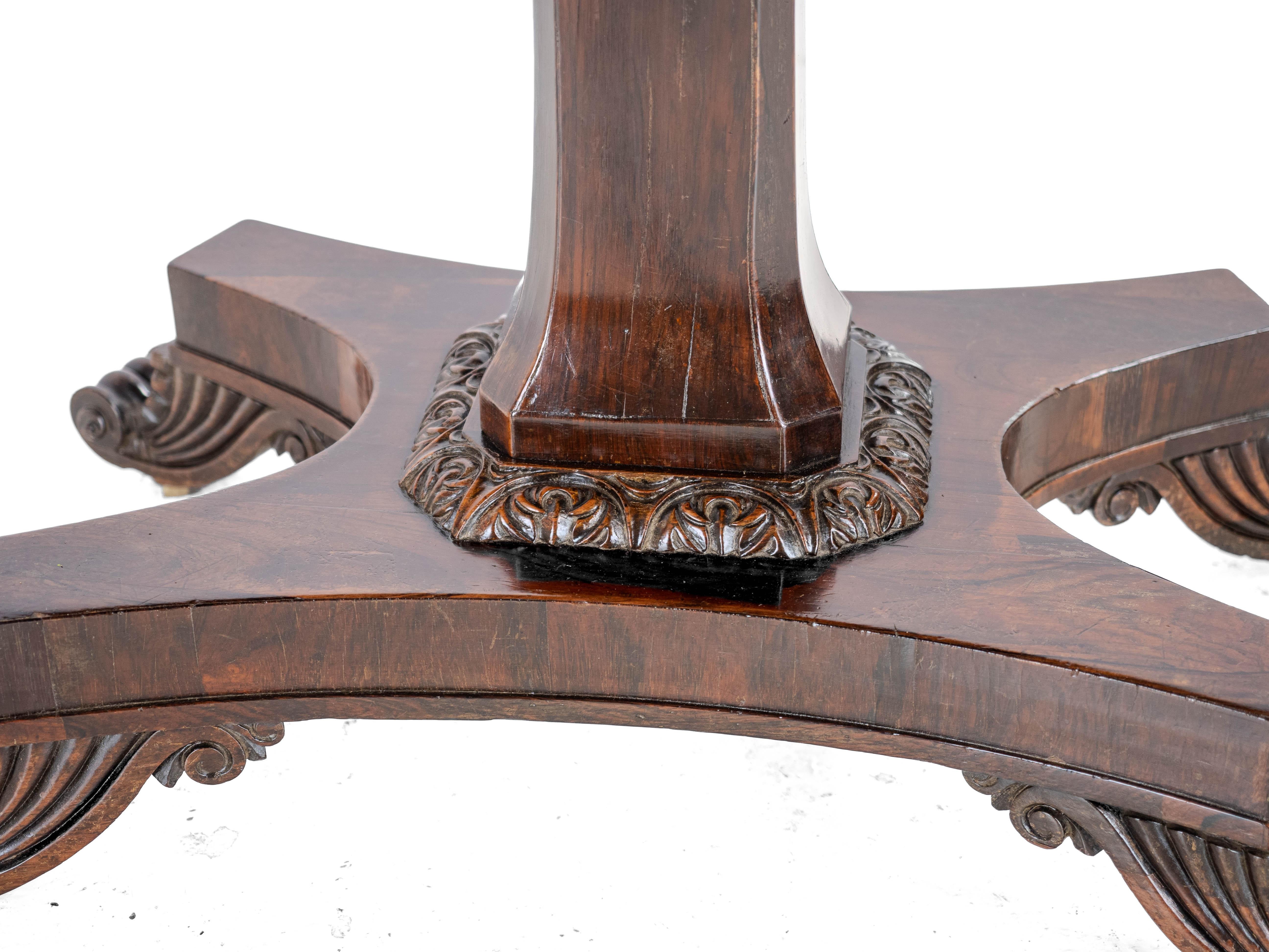 Regency Rosewood Console Fold Over Games Card Table circa 1820 (Georgian) 14