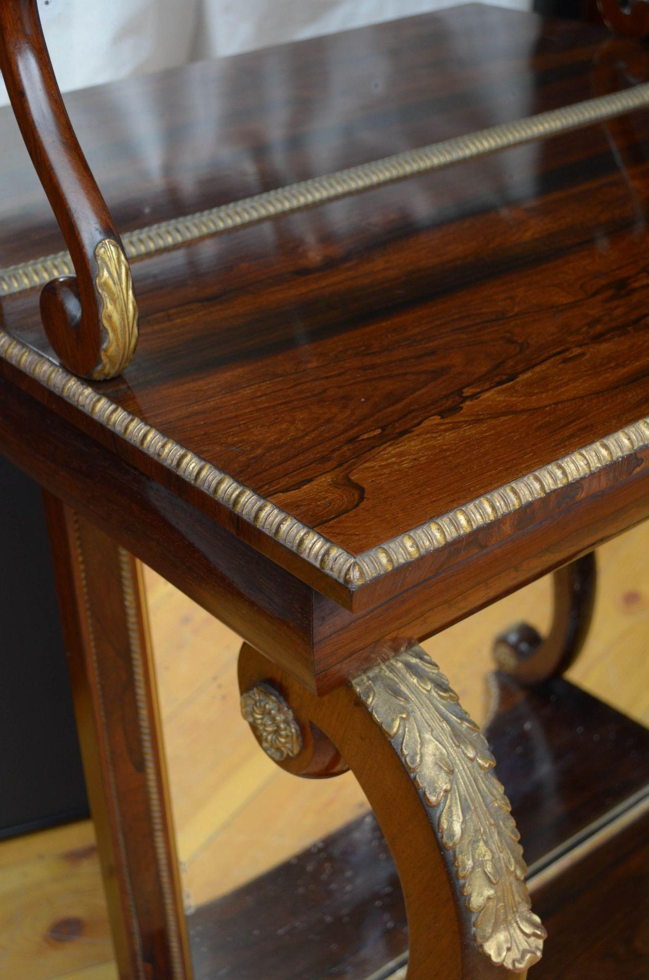 Regency Rosewood Console Table For Sale 7