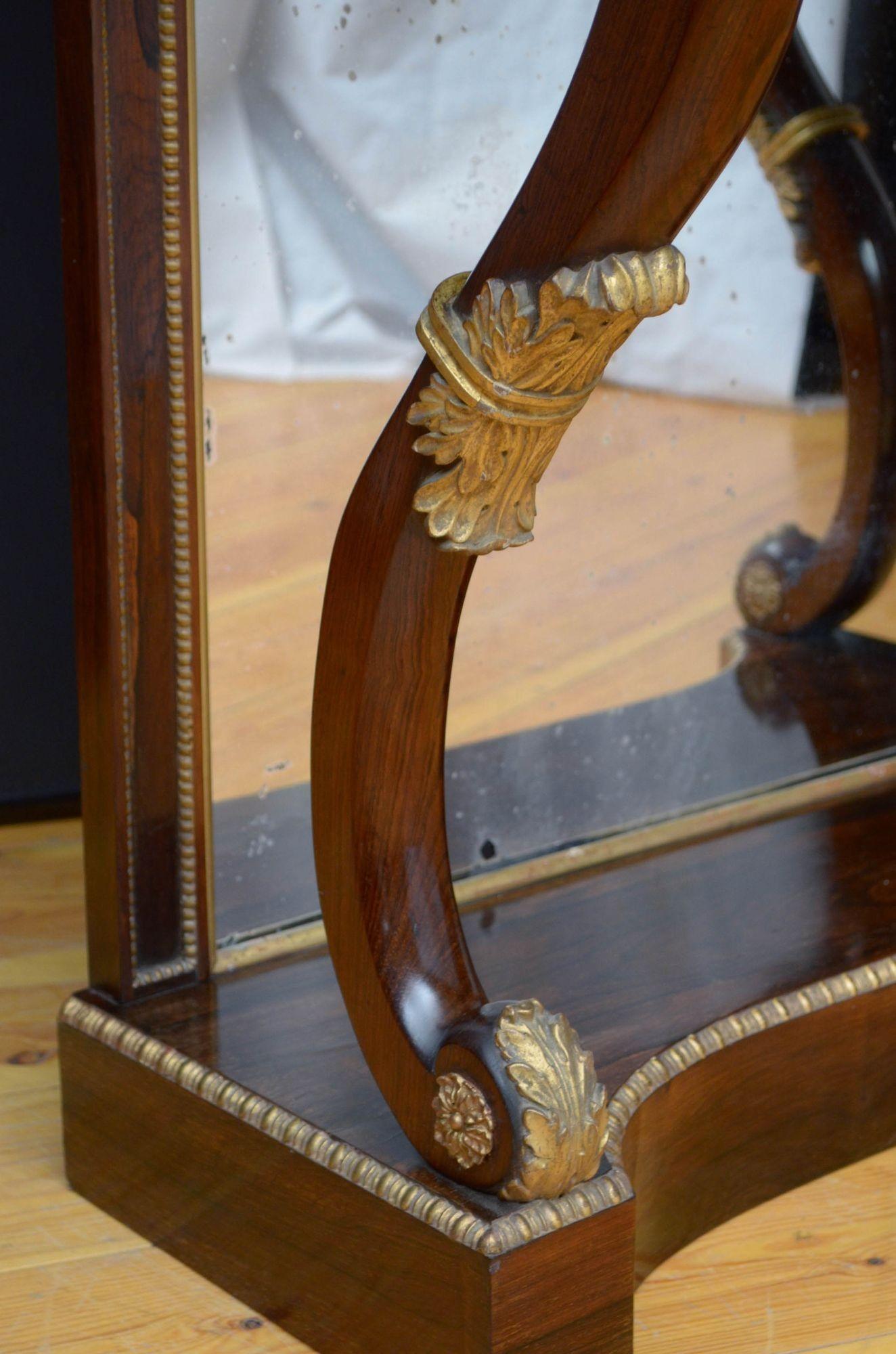 Regency Rosewood Console Table For Sale 10