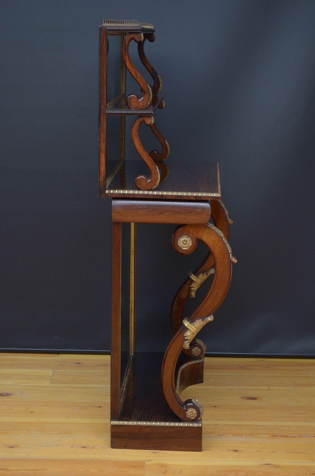 Regency Rosewood Console Table For Sale 14